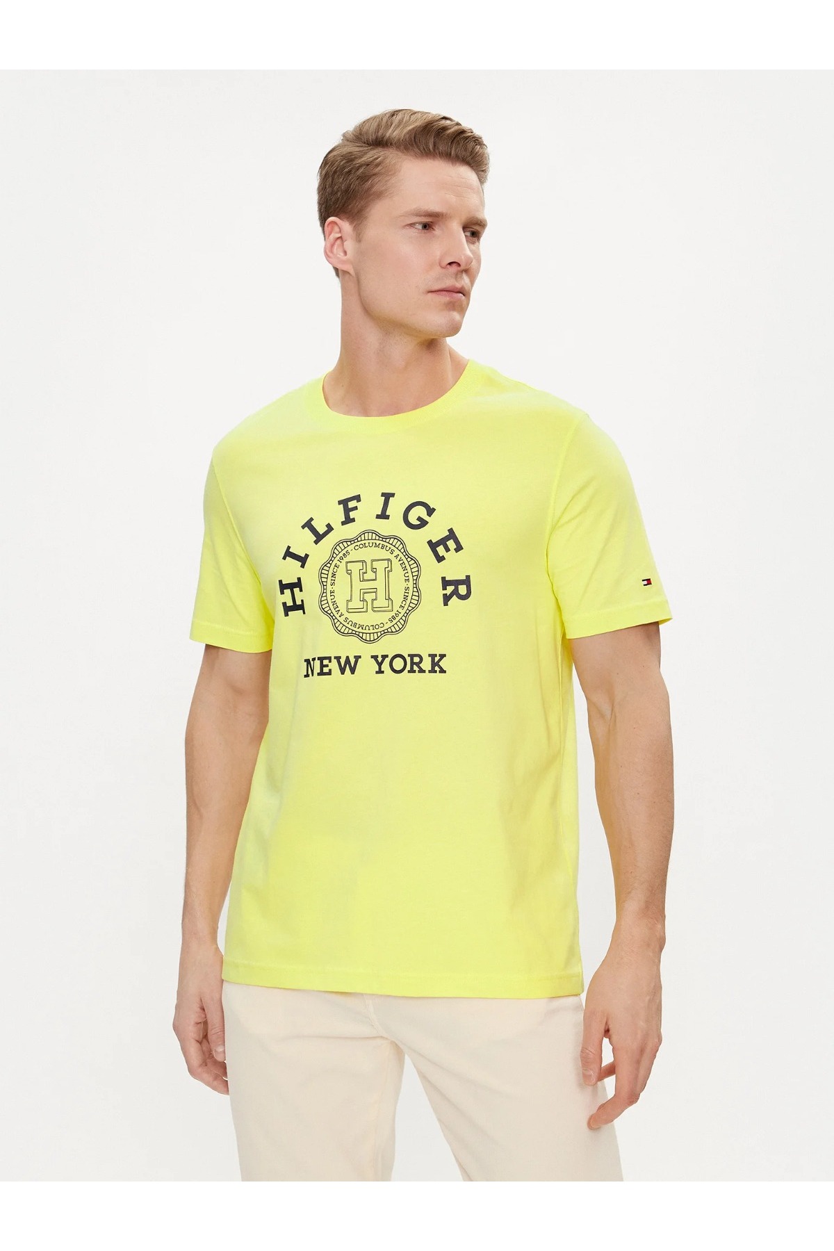 تی شرت مردانه طرح دار آستین کوتاه | تامی هیلفیگر Tommy Hilfiger MW0MW34437-TO