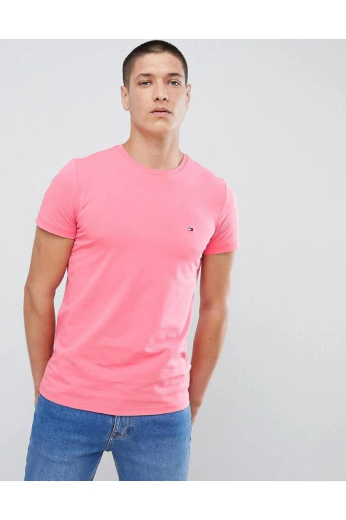تی شرت مردانه راسته آستین کوتاه | تامی هیلفیگر Tommy Hilfiger MW0MW10800ZE1-TH