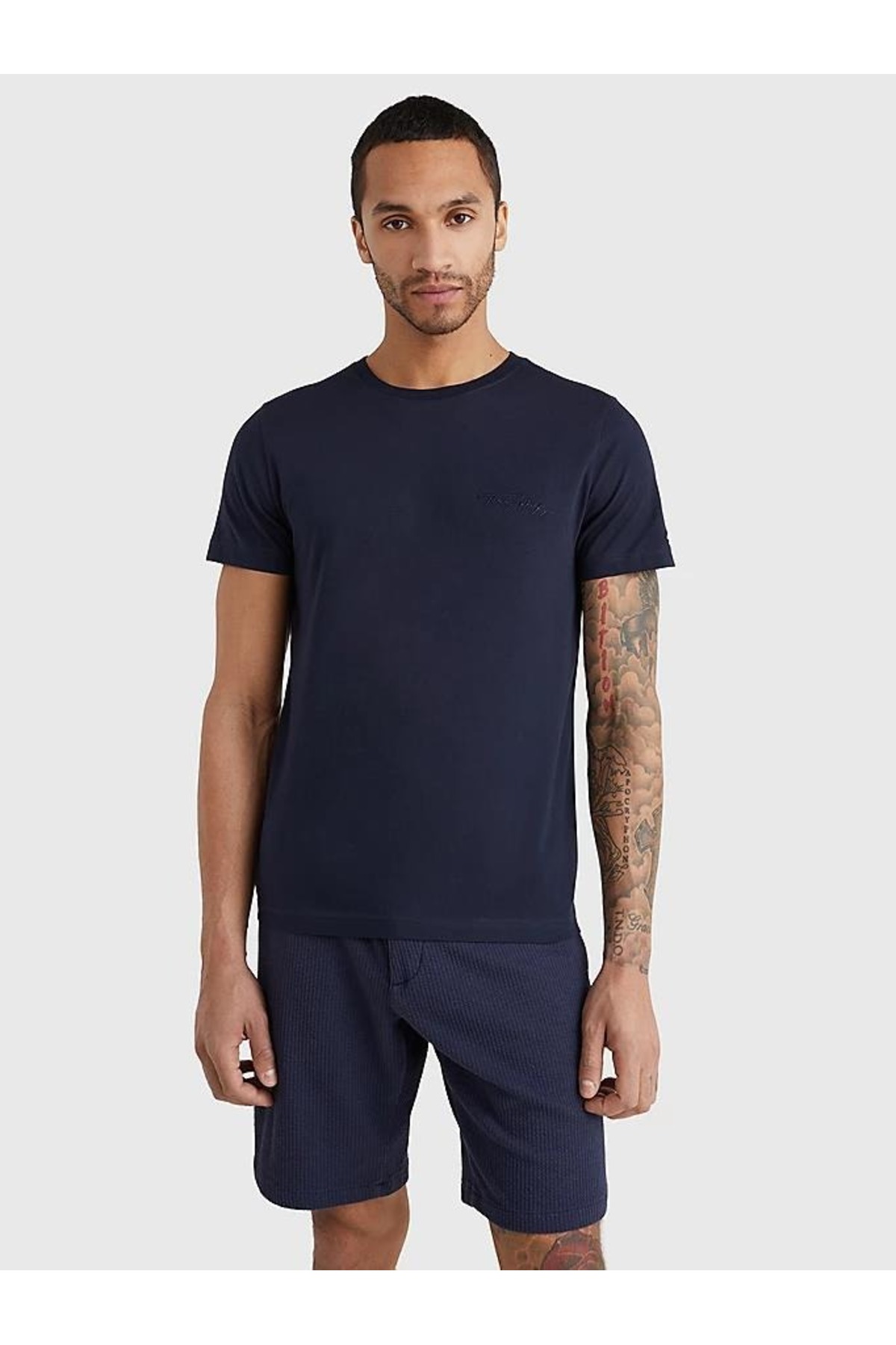 تی شرت مردانه اسلیمی آستین کوتاه | تامی هیلفیگر Tommy Hilfiger MW0MW24563-TH