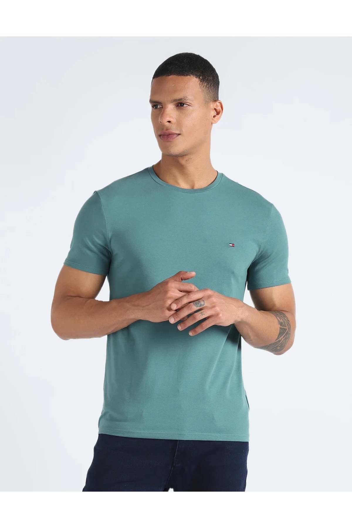 تی شرت مردانه راسته آستین کوتاه | تامی هیلفیگر Tommy Hilfiger MW0MW10800ZE1-TH