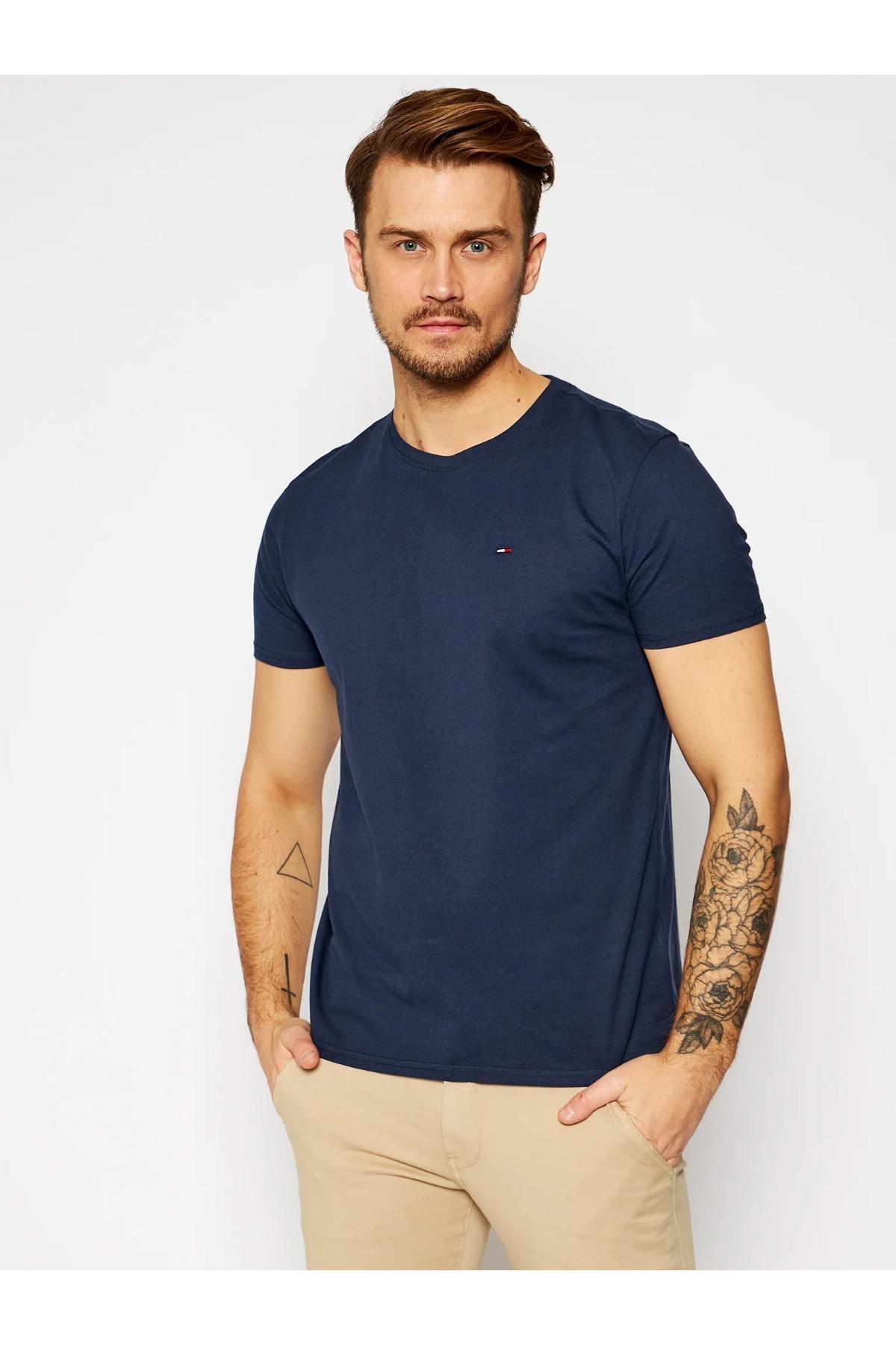 تی شرت مردانه راسته آستین کوتاه | تامی هیلفیگر Tommy Hilfiger MW0MW10800ZE1-TH