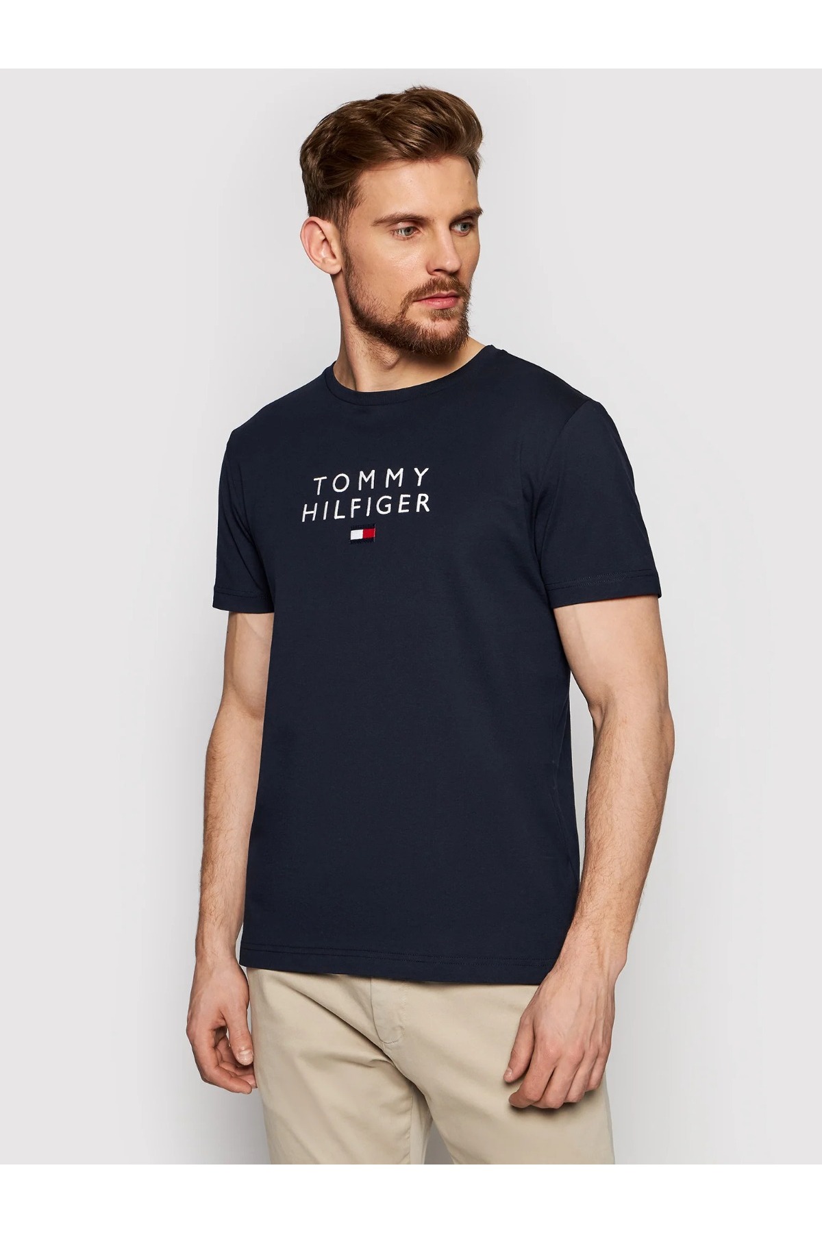 تی شرت مردانه اسلیمی آستین کوتاه | تامی هیلفیگر Tommy Hilfiger MW0MW17663-TO
