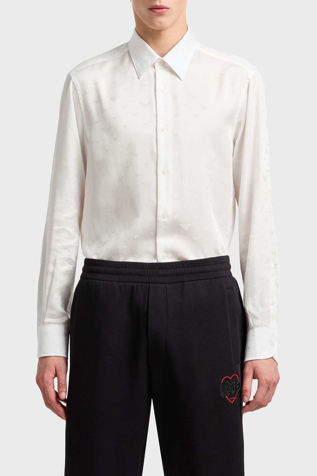 پیراهن مردانه راسته آستین بلند | امپوریو آرمانی Emporio Armani EM001537 AF15074 F0140