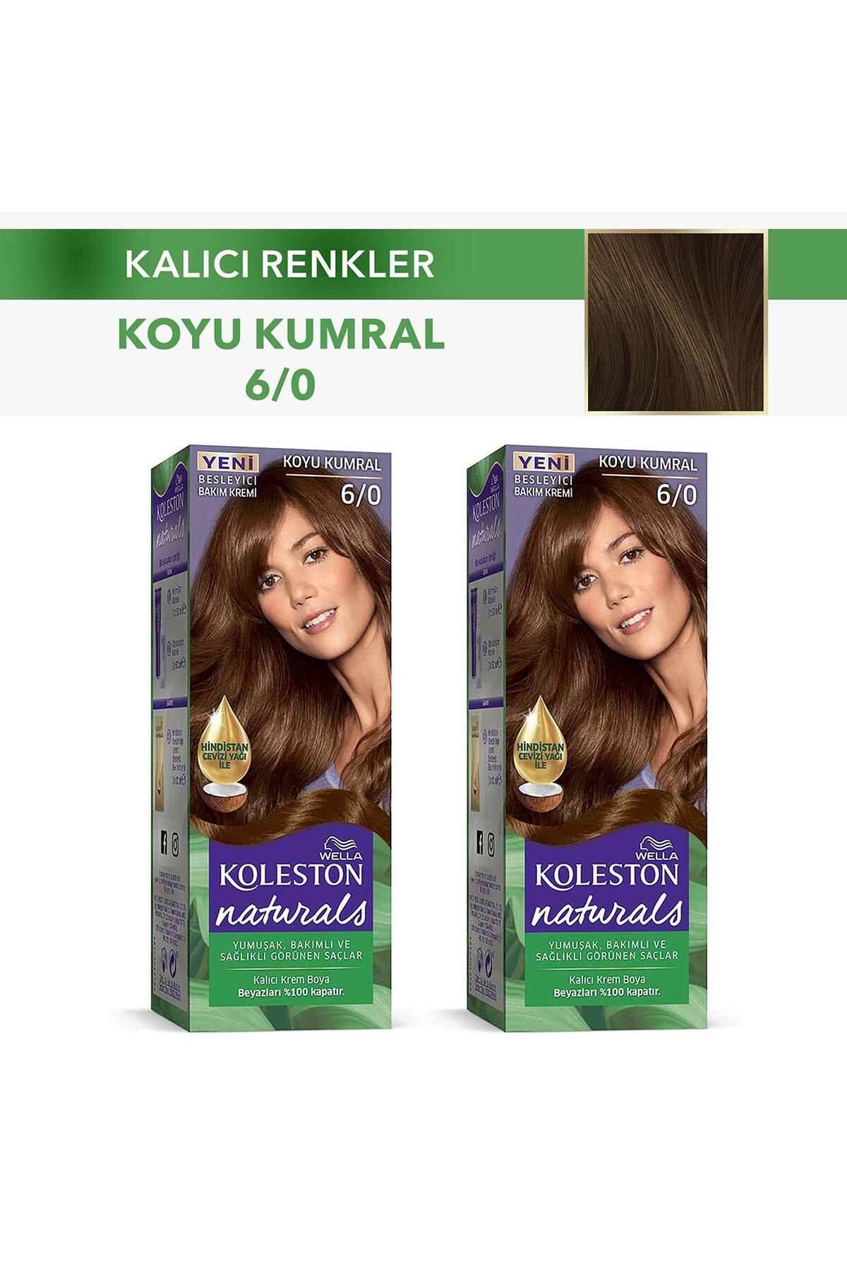 Koleston Naturals 6/0 بلوند تیره x2 Pieces رنگ مو زنانه | ولا Wella 100251512-41091