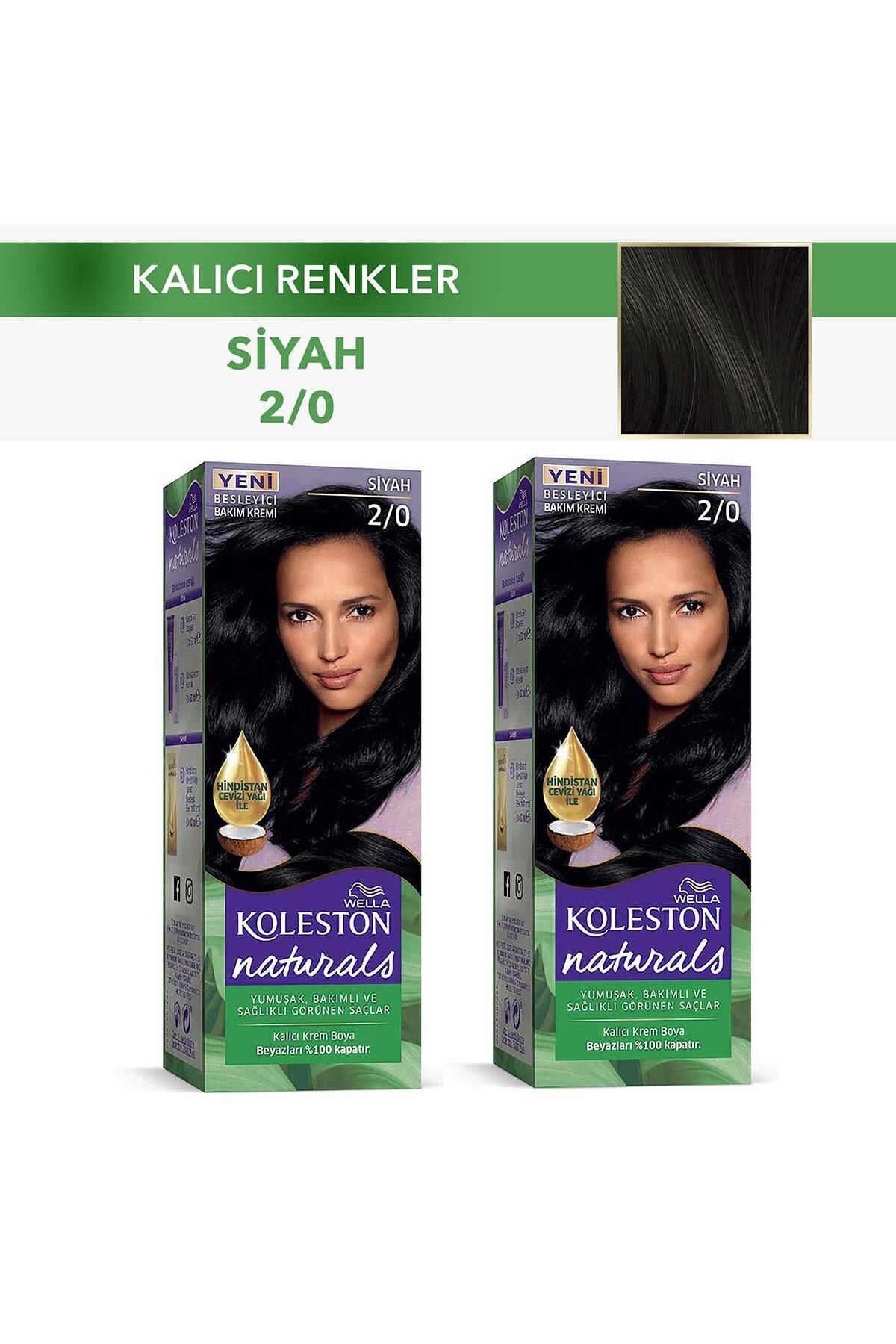 رنگ موی کولستون Naturals 2/0 Black x2 Pieces رنگ مو زنانه | ولا Wella 100251512-41095
