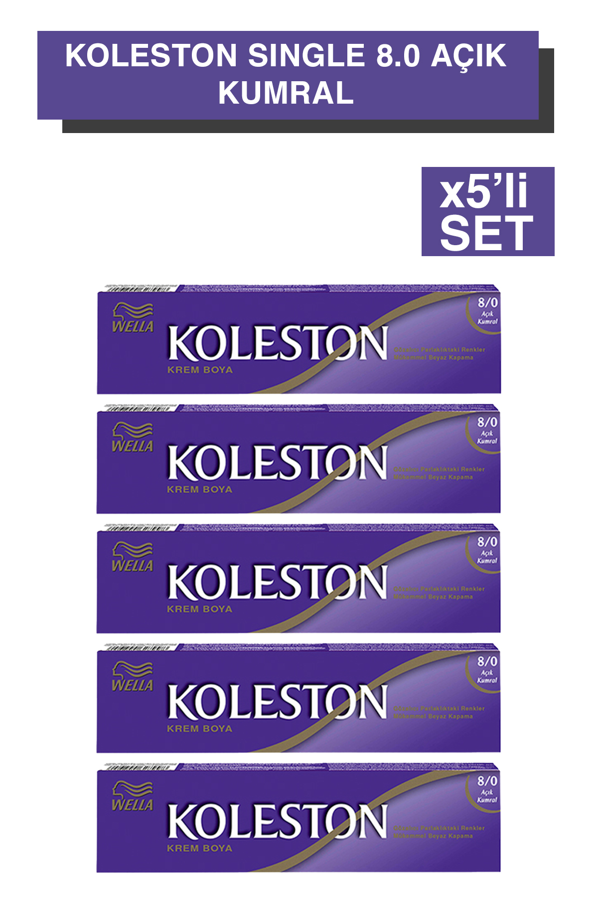 Koleston Single Tube Dye 8/0 Light Blonde x5 رنگ مو زنانه | ولا Wella KLS32