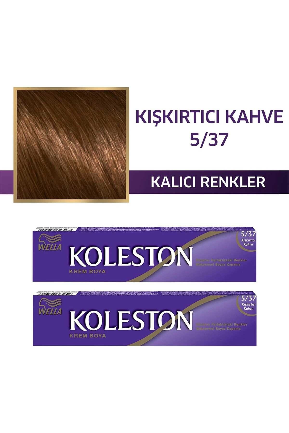 رنگ موی لوله ای کلستون 5/37 قهوه ای تحریک کننده X 2 عدد رنگ مو زنانه | ولا Wella 100251512-41105