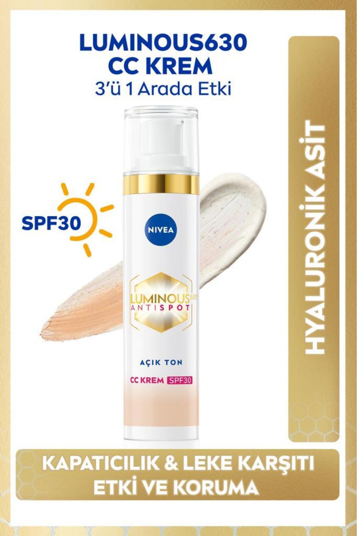 کرم صورت ضد لک و تیرگی Luminous630، حجم 40 میلی لیتر، ضد آفتاب SPF30، هیالورونیک اسید، رنگ روشن زنانه | نیوا NIVEA 82649