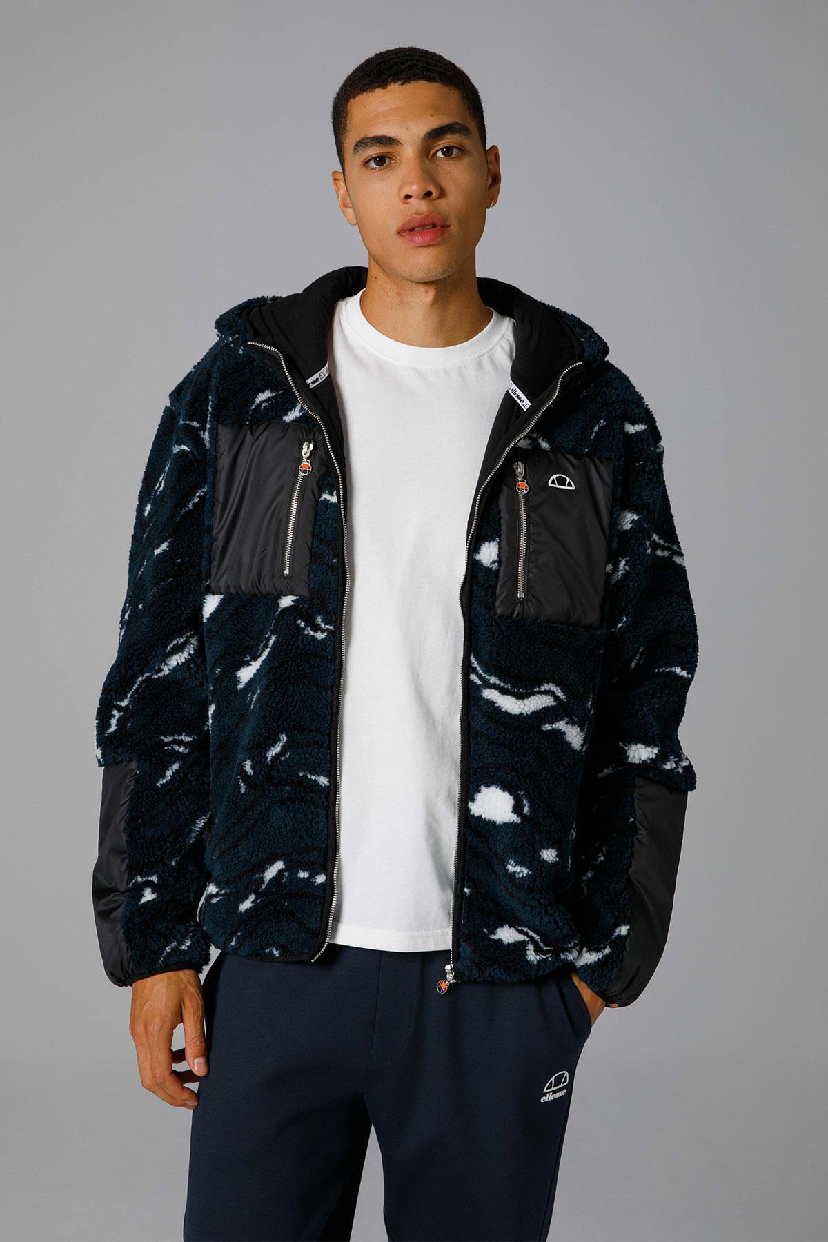 ژاکت اسپورت مردانه طرح دار آستین افتاده | Ellesse EM222-BLD