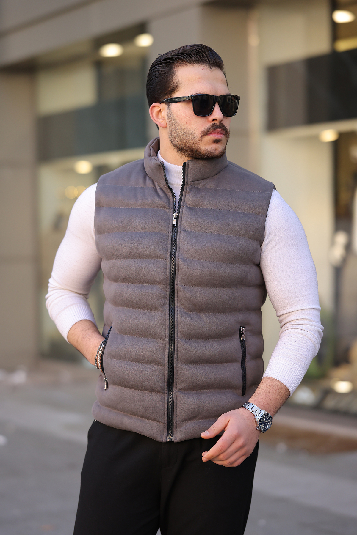 جلیقه مردانه راسته آستین استاندارد | مرو لایف Mero Life Mero-252
