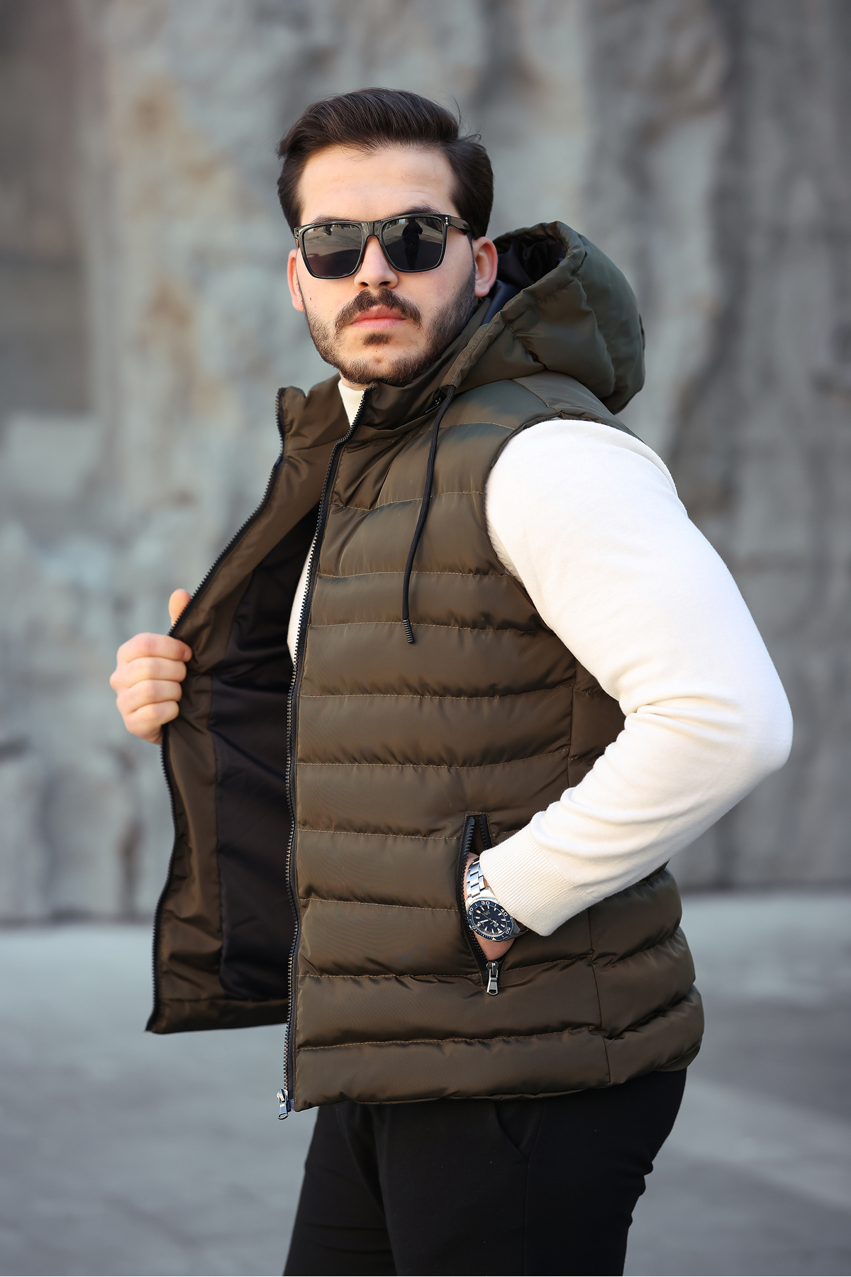 جلیقه مردانه راسته آستین استاندارد | مرو لایف Mero Life Mero-254
