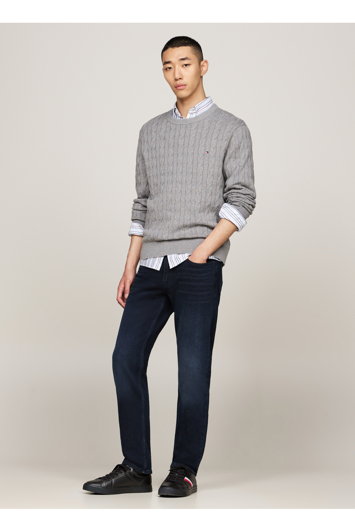 اسنیکر مردانه راسته | تامی هیلفیگر Tommy Hilfiger 5003173049