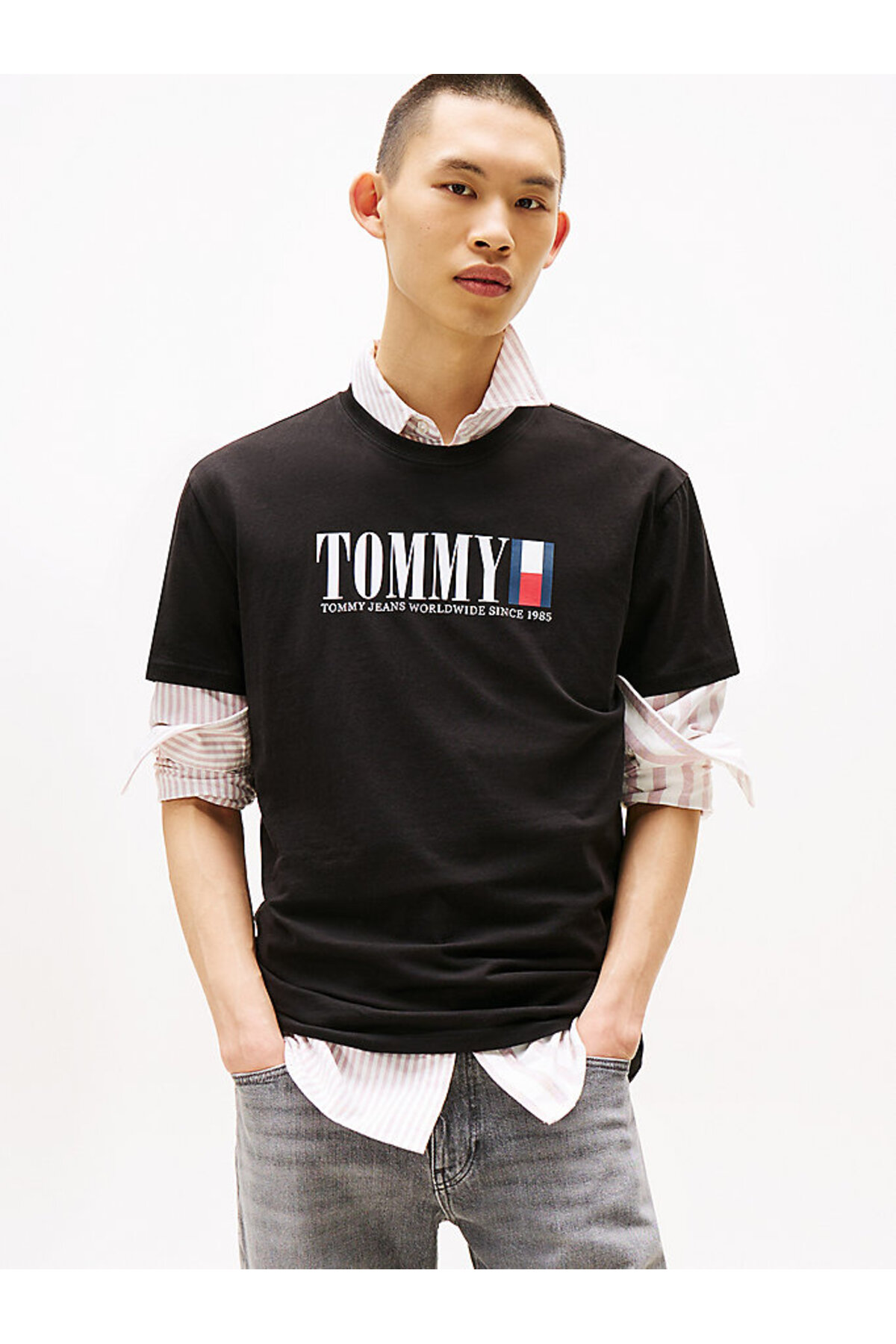 تی شرت مردانه طرح دار آستین کوتاه | تامی هیلفیگر Tommy Hilfiger DM0DM21941