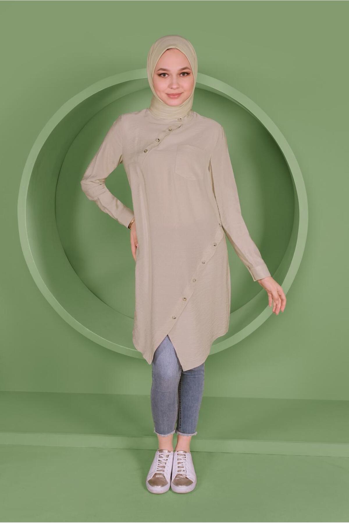 تونیک زنانه راسته آستین بلند | آلوینا Alvina 21YTNK0041378