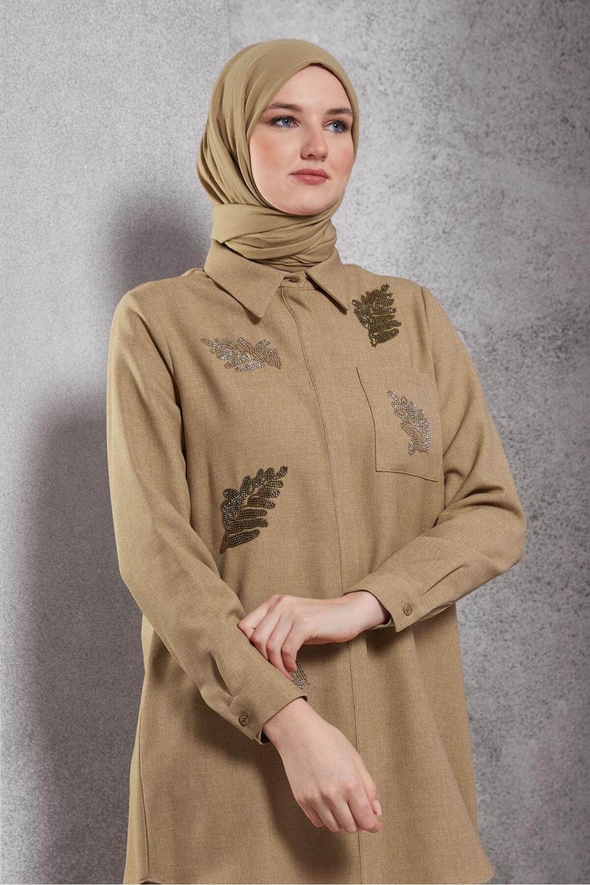 تونیک زنانه طرح دار  آستین بلند | آلوینا Alvina 25KTNK0045062