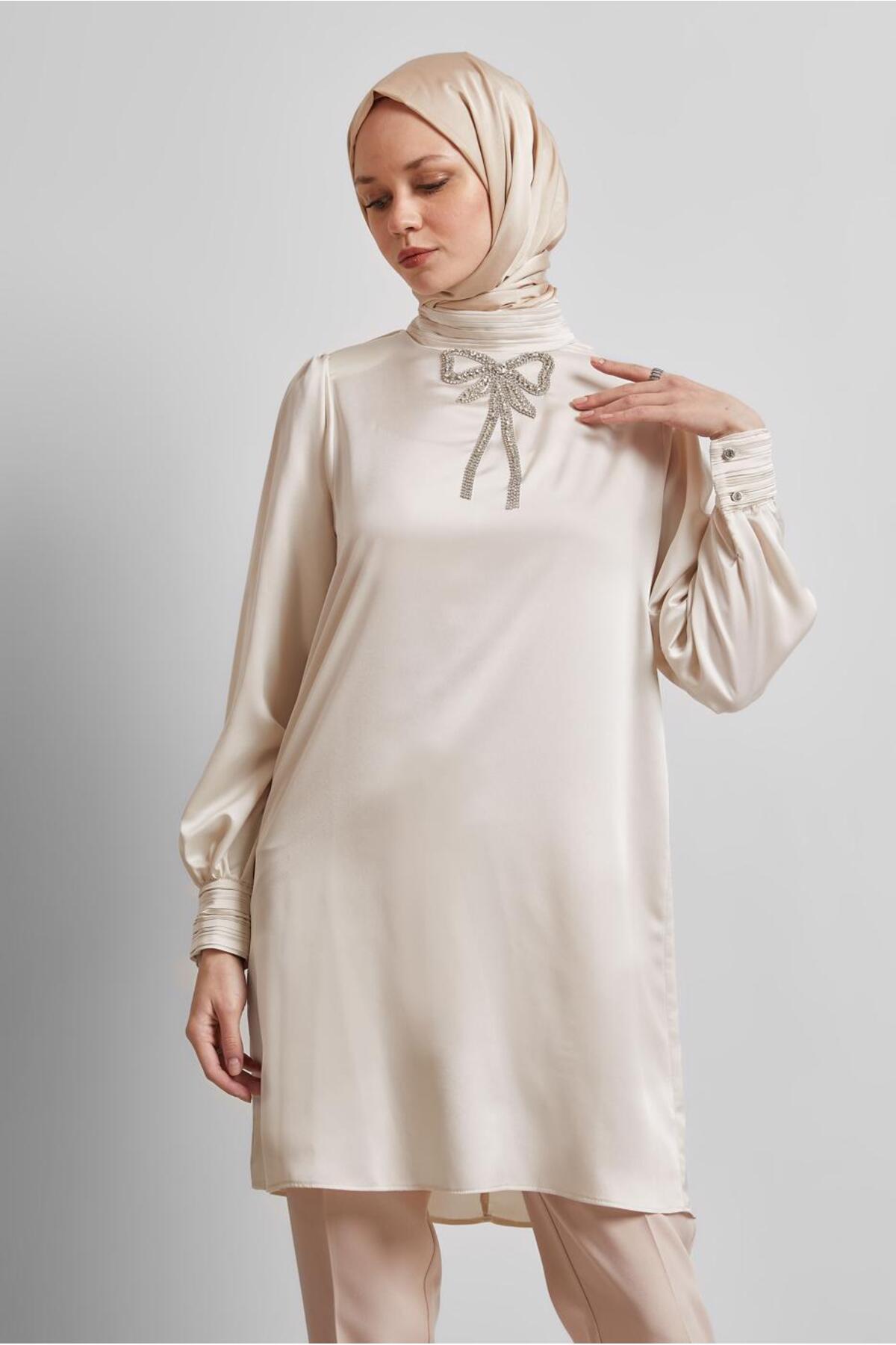 تونیک زنانه راسته آستین بلند | آلوینا Alvina 25YTNK0044685