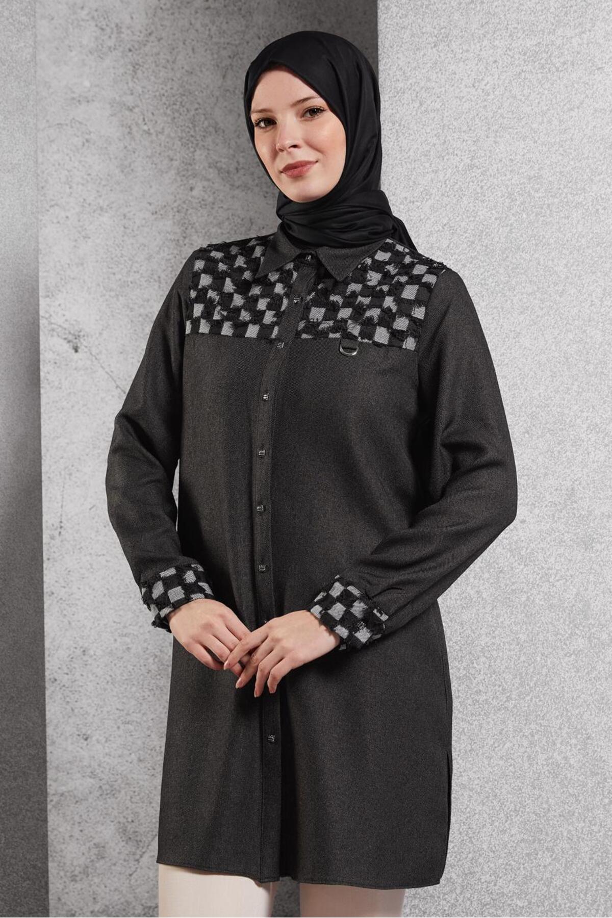 تونیک زنانه طرح دار  آستین بلند | آلوینا Alvina 25KTNK0045088