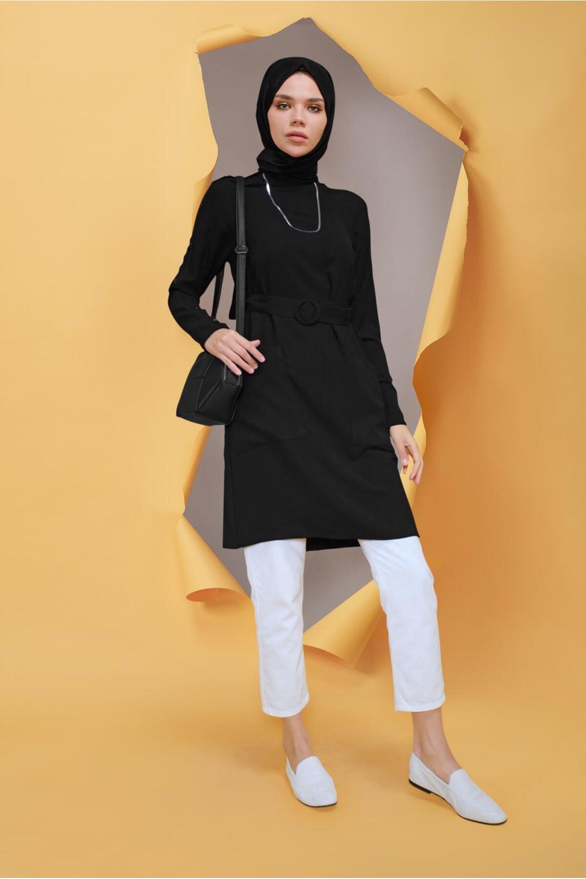تونیک زنانه راسته آستین بلند | آلوینا Alvina 21YTNK0041398