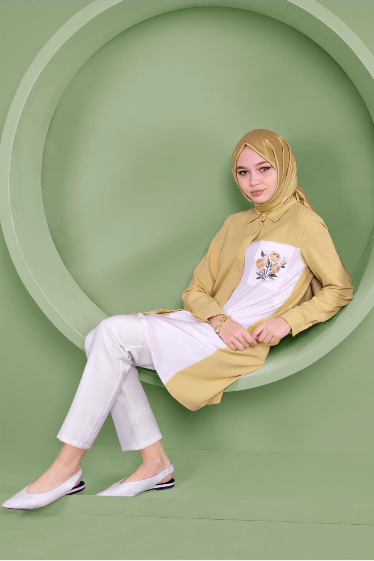 تونیک زنانه اسلیمی آستین استاندارد | آلوینا Alvina 21YTNK0040663