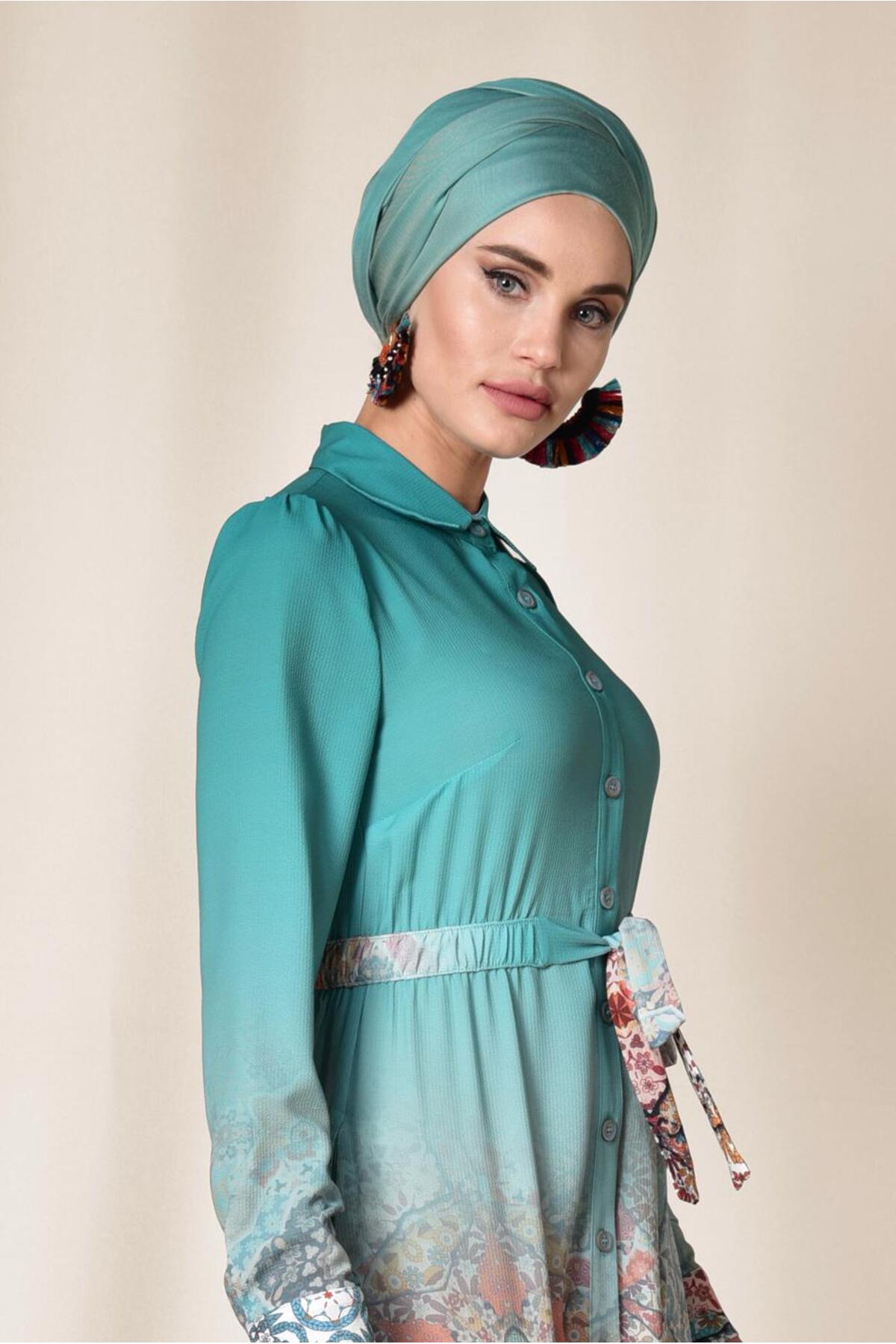 تونیک زنانه طرح دار آستین بلند | آلوینا Alvina 19YTNK004049