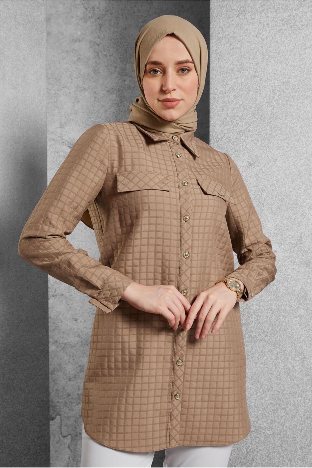 تونیک زنانه راسته آستین بلند | آلوینا Alvina 25KTNK0045296