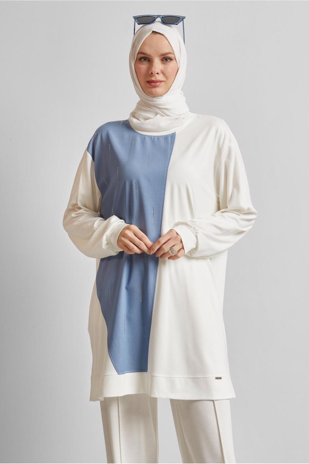 تونیک زنانه بلوک رنگی آستین استاندارد | آلوینا Alvina 25YTNK0045540