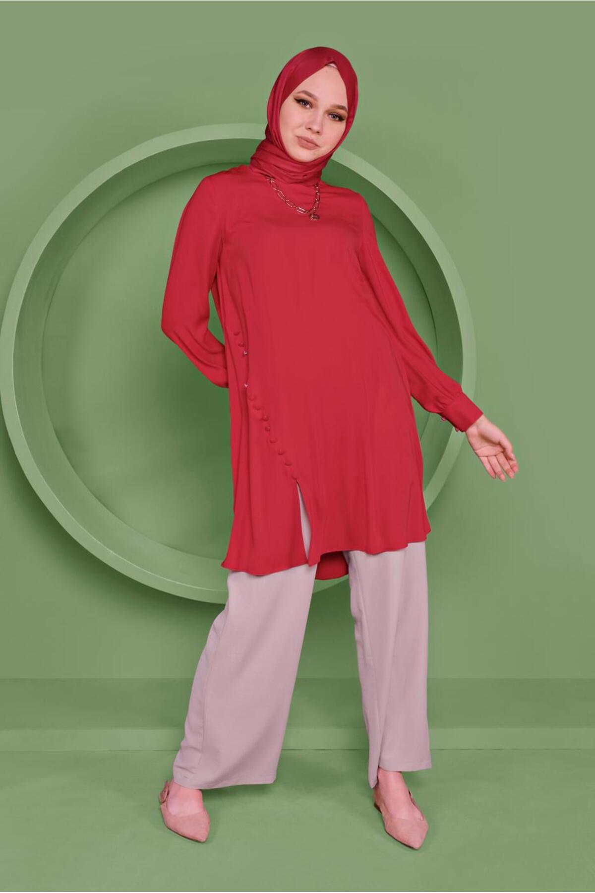 تونیک زنانه راسته آستین بلند | آلوینا Alvina 21YTNK0041351