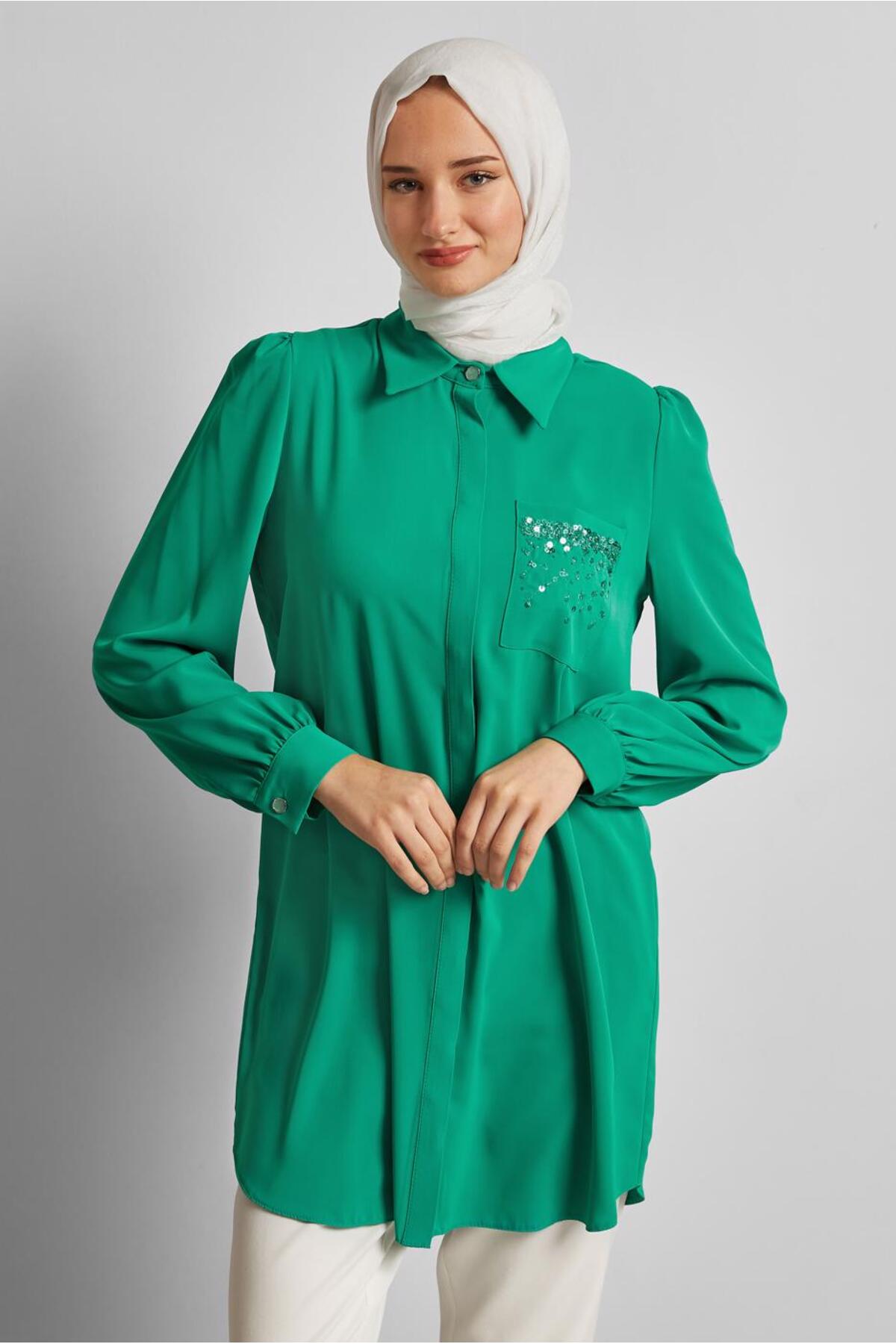 تونیک زنانه راسته  آستین بلند | آلوینا Alvina 25YTNK0045326