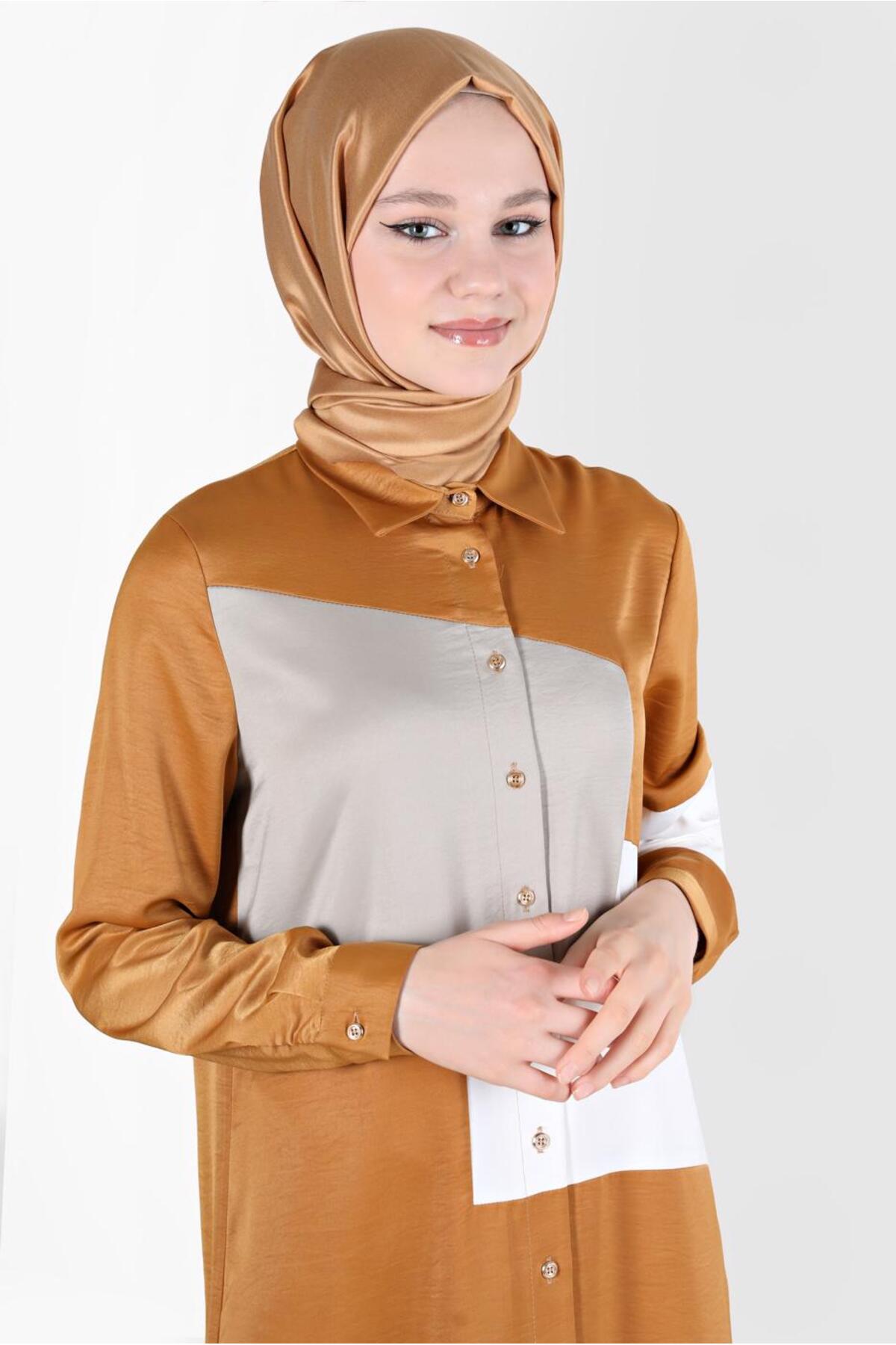 تونیک زنانه هندسی آستین بلند | آلوینا Alvina 22YTNK0042581