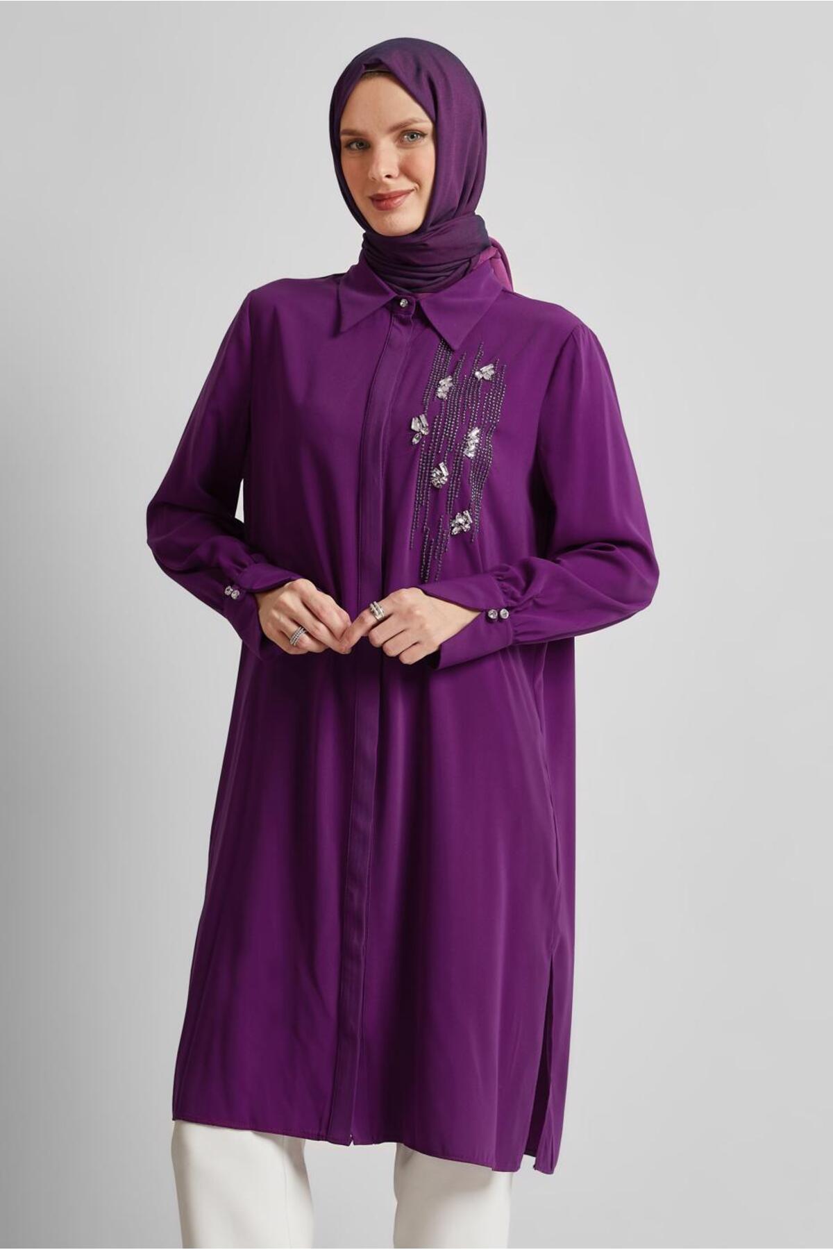 تونیک زنانه راسته  آستین استاندارد | آلوینا Alvina 25YTNK0045371