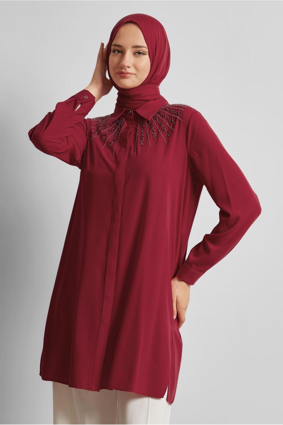 تونیک زنانه راسته آستین بلند | آلوینا Alvina 25YTNK0045421