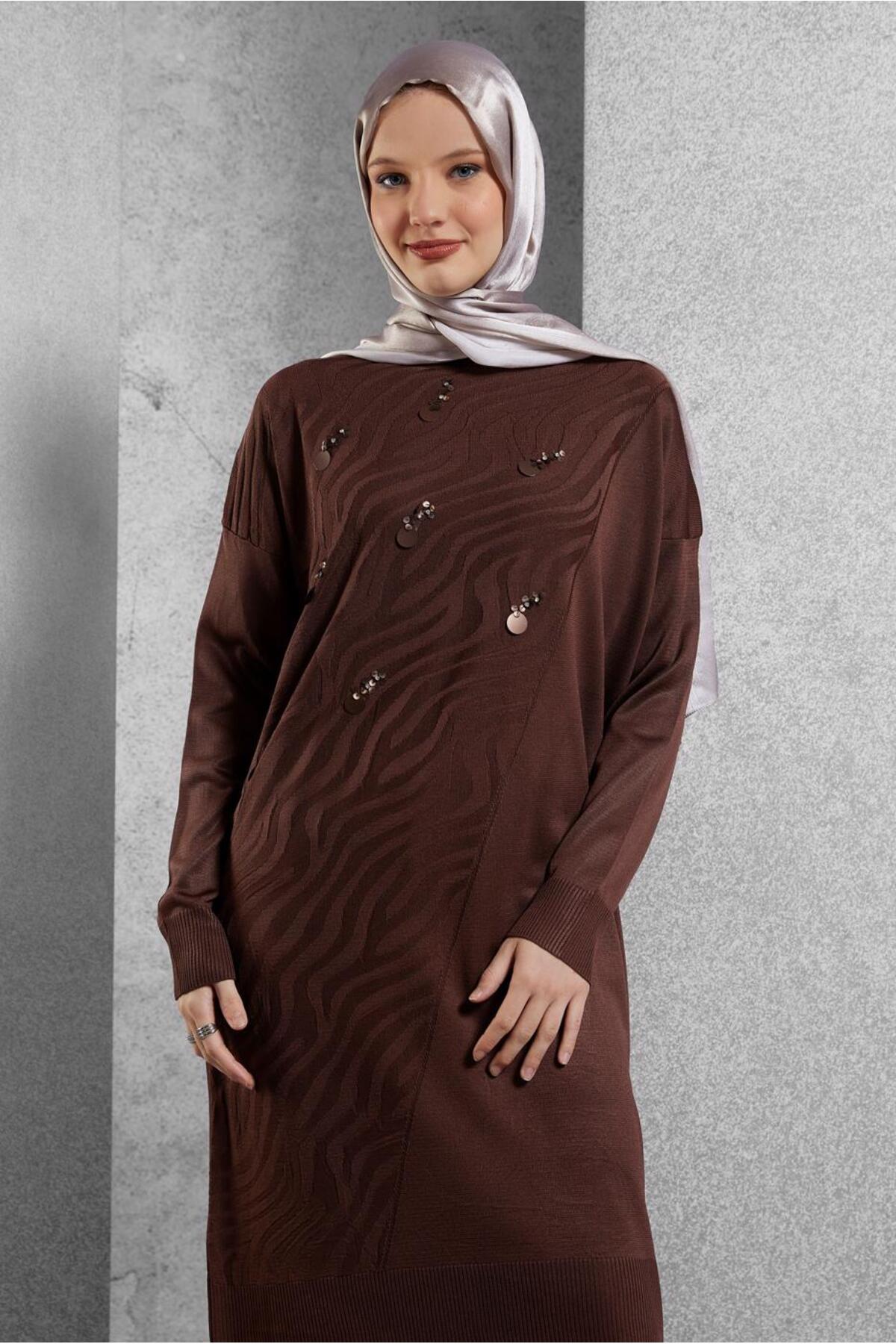 تونیک زنانه هندسی آستین بلند | آلوینا Alvina 25KTNK0044980