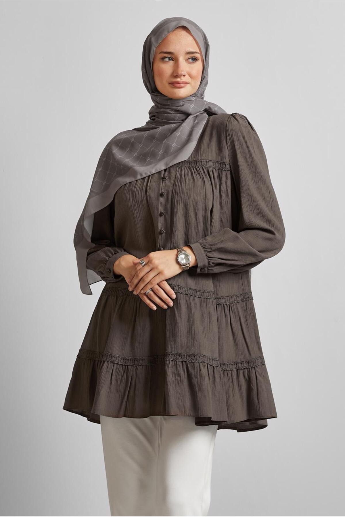 تونیک زنانه راسته آستین استاندارد | آلوینا Alvina 25YTNK0045493