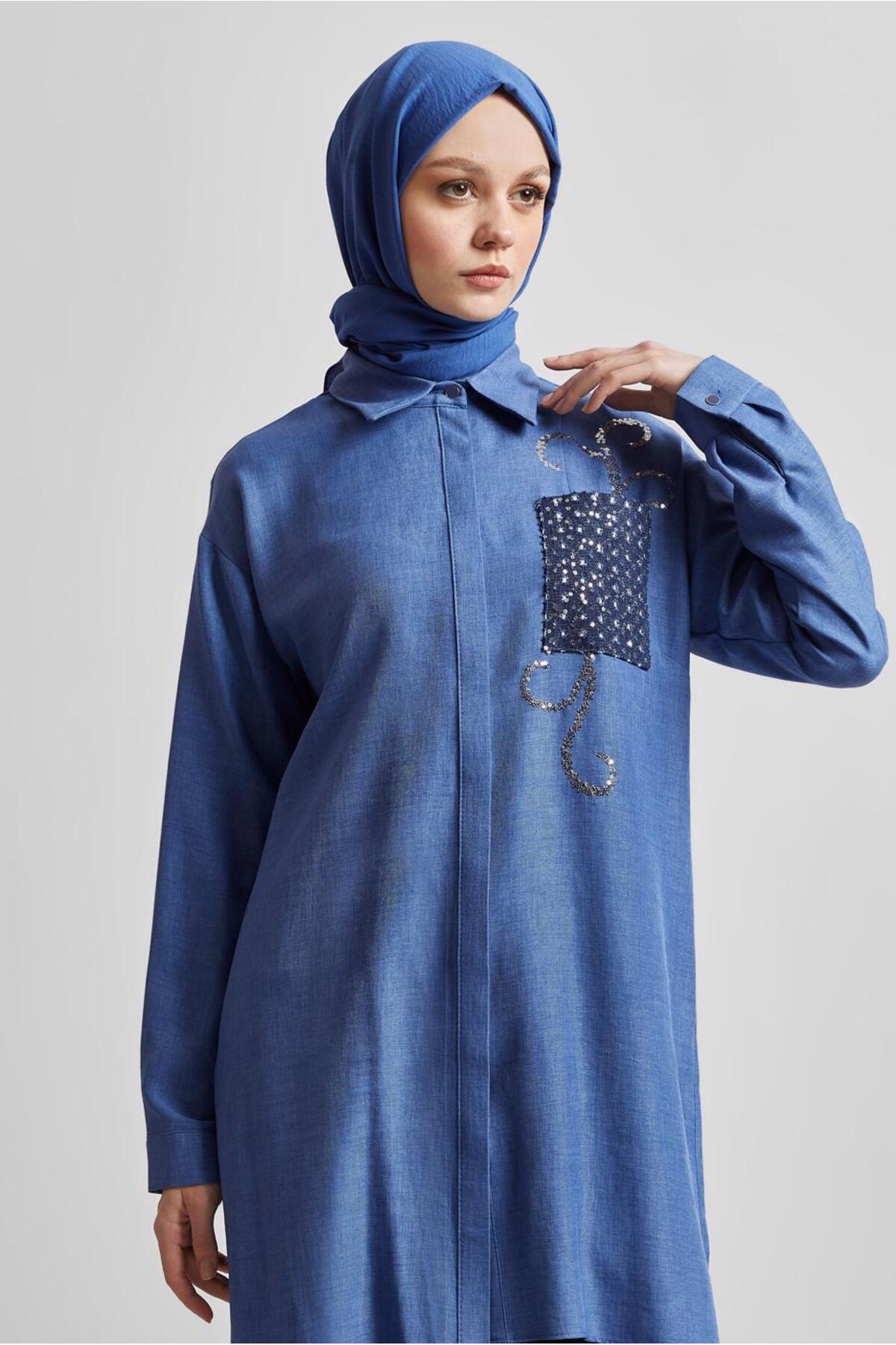 تونیک زنانه طرح دار آستین بلند | آلوینا Alvina 25YTNK0045334