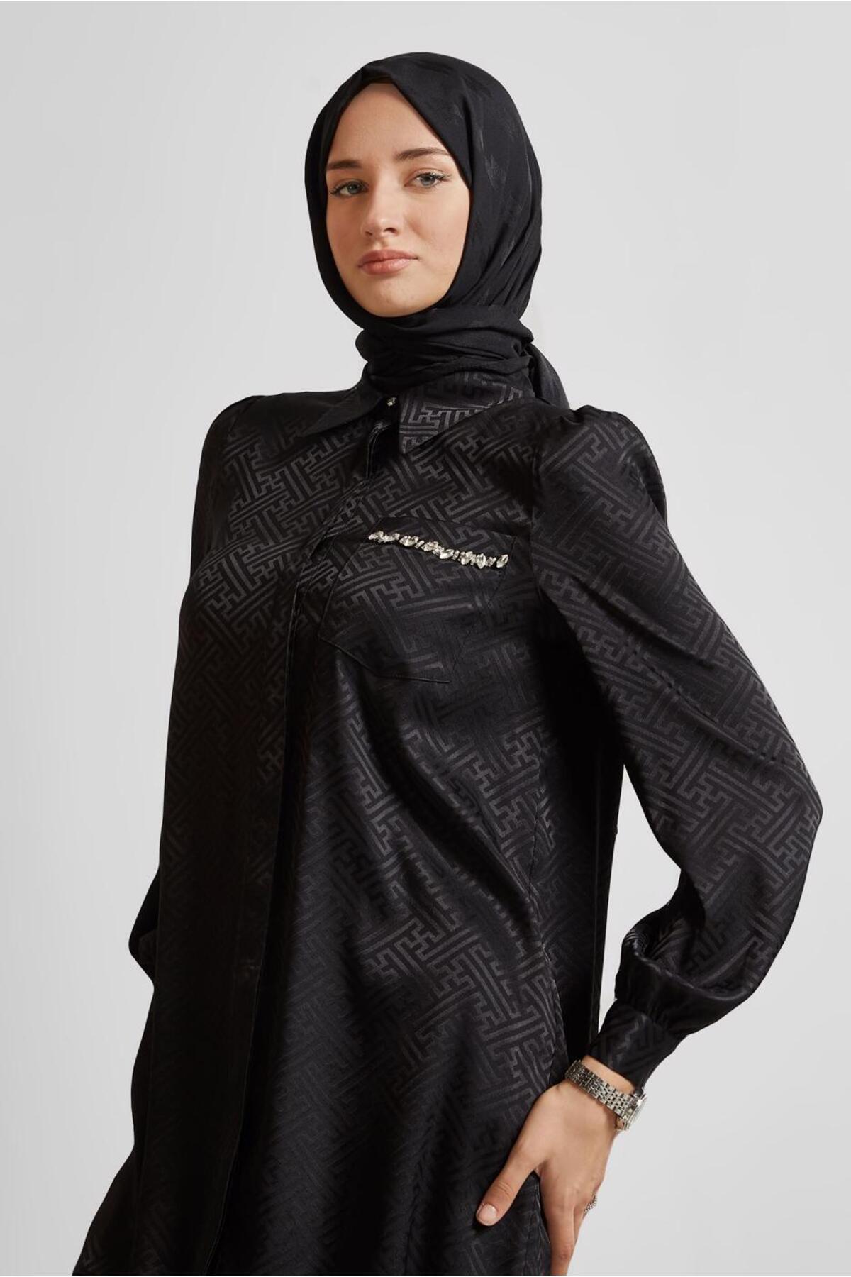 تونیک زنانه طرح دار آستین استاندارد | آلوینا Alvina 25YTNK0045724