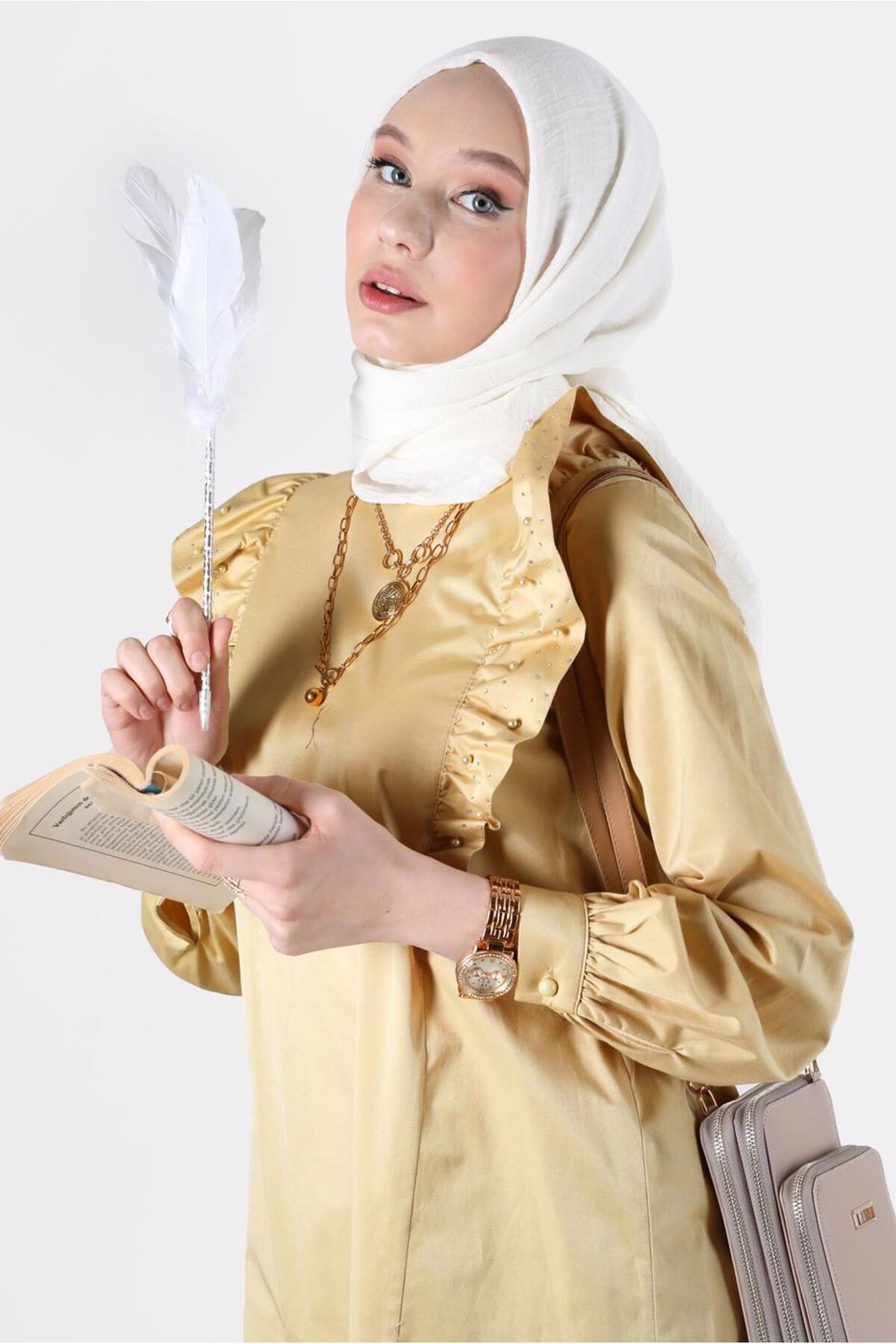 تونیک زنانه راسته آستین بلند | آلوینا Alvina 22YTNK0042603