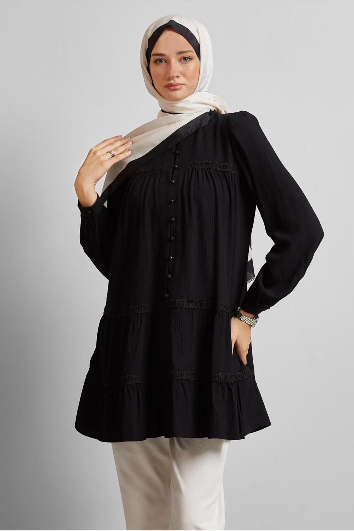 تونیک زنانه راسته آستین استاندارد | آلوینا Alvina 25YTNK0045493