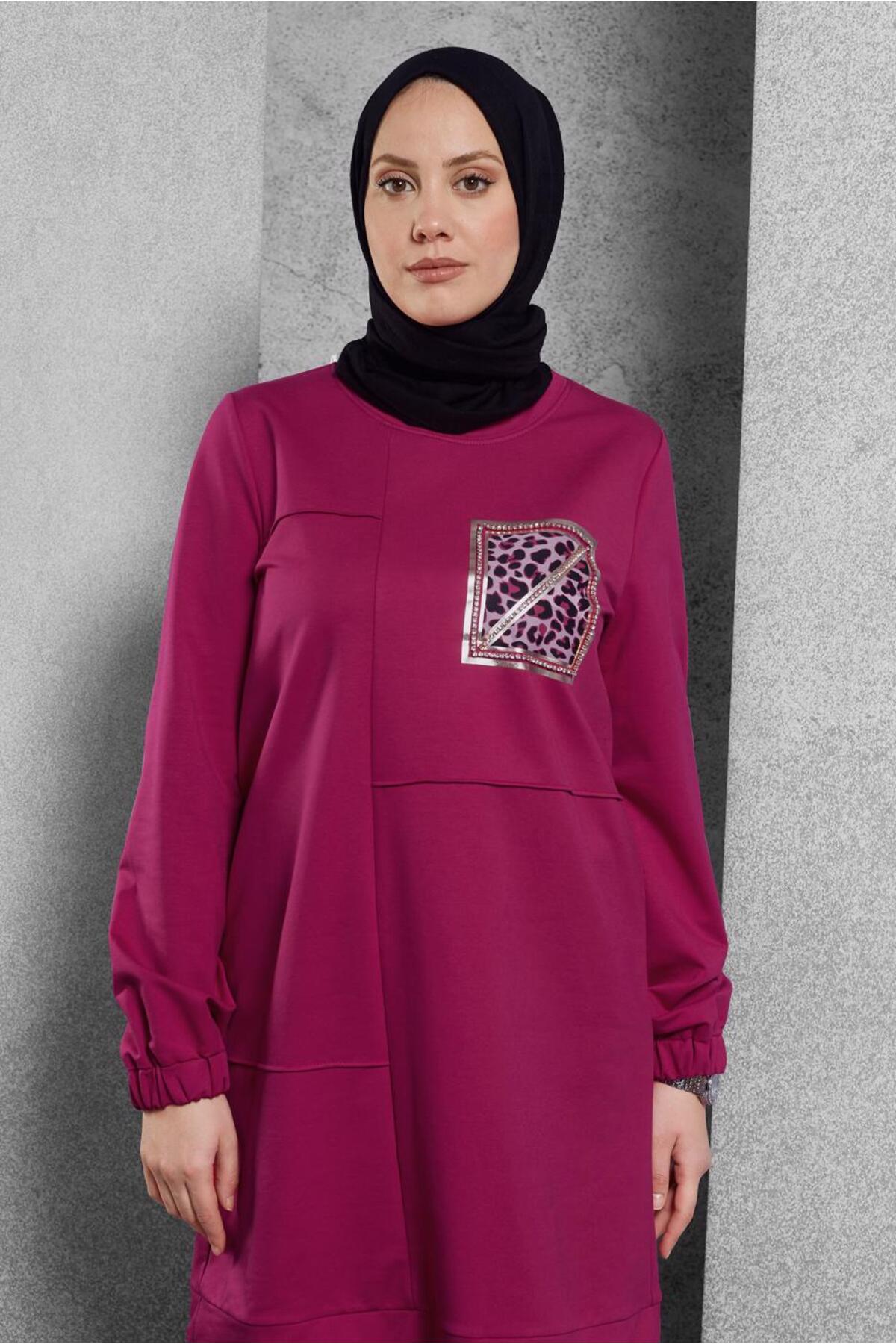 تونیک زنانه طرح دار آستین بلند | آلوینا Alvina 25KESF0045112