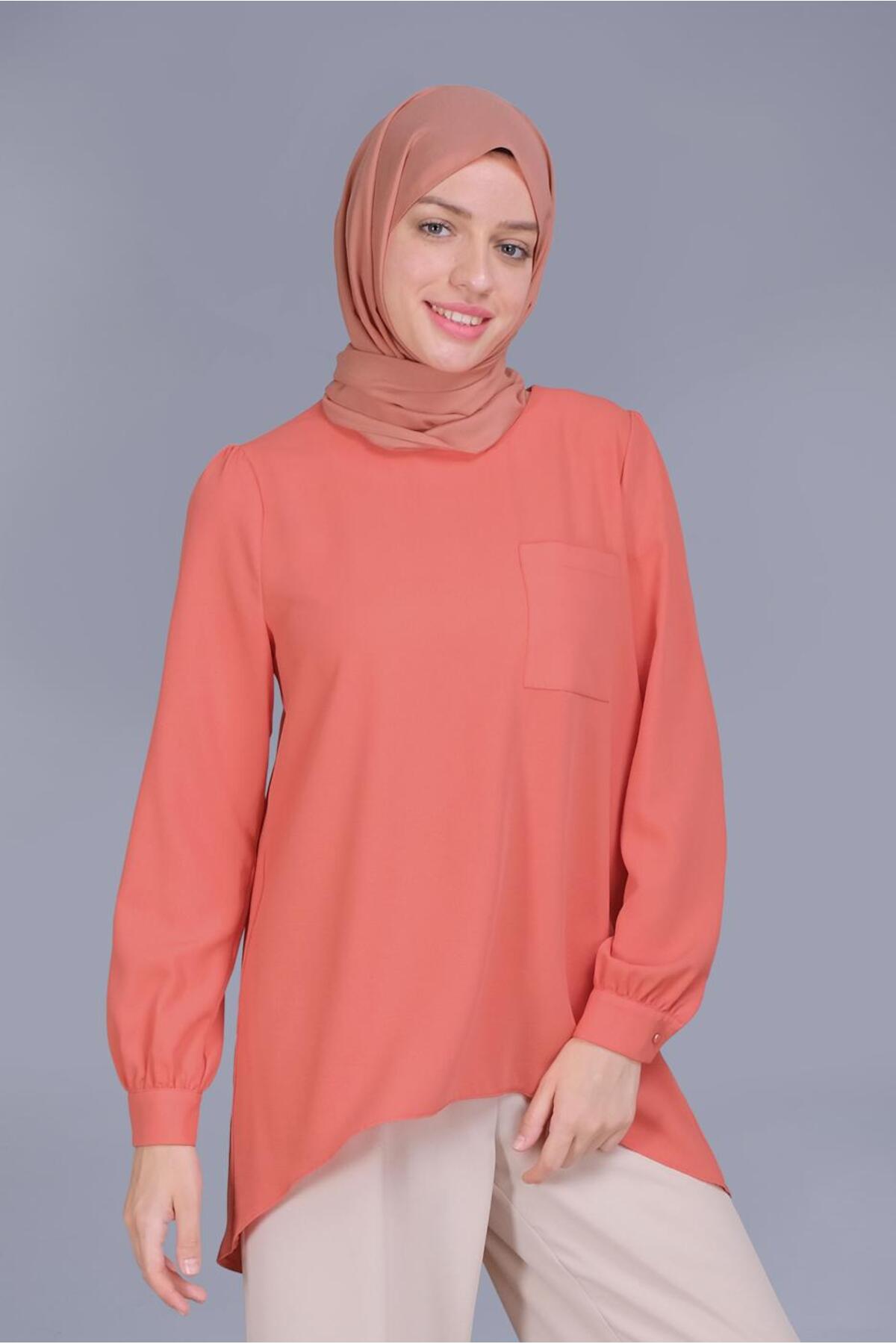 تونیک زنانه راسته آستین بلند | آلوینا Alvina 21YTNK0040732