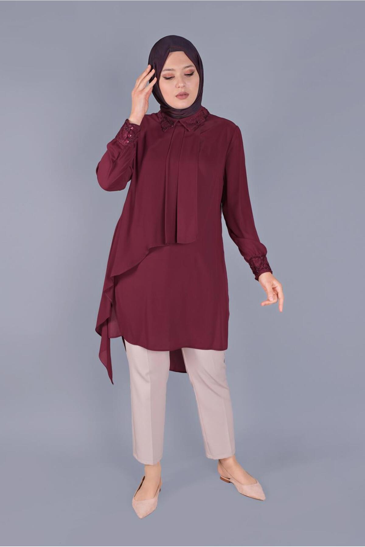 تونیک زنانه راسته آستین بلند | آلوینا Alvina 20YTNK0020054