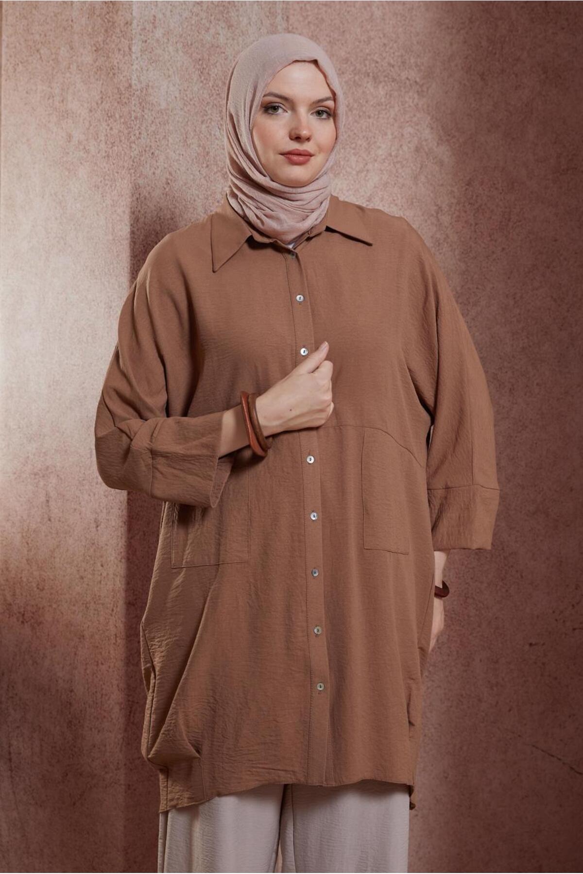 تونیک زنانه راسته آستین افتاده | آلوینا Alvina 24YTNK0044471
