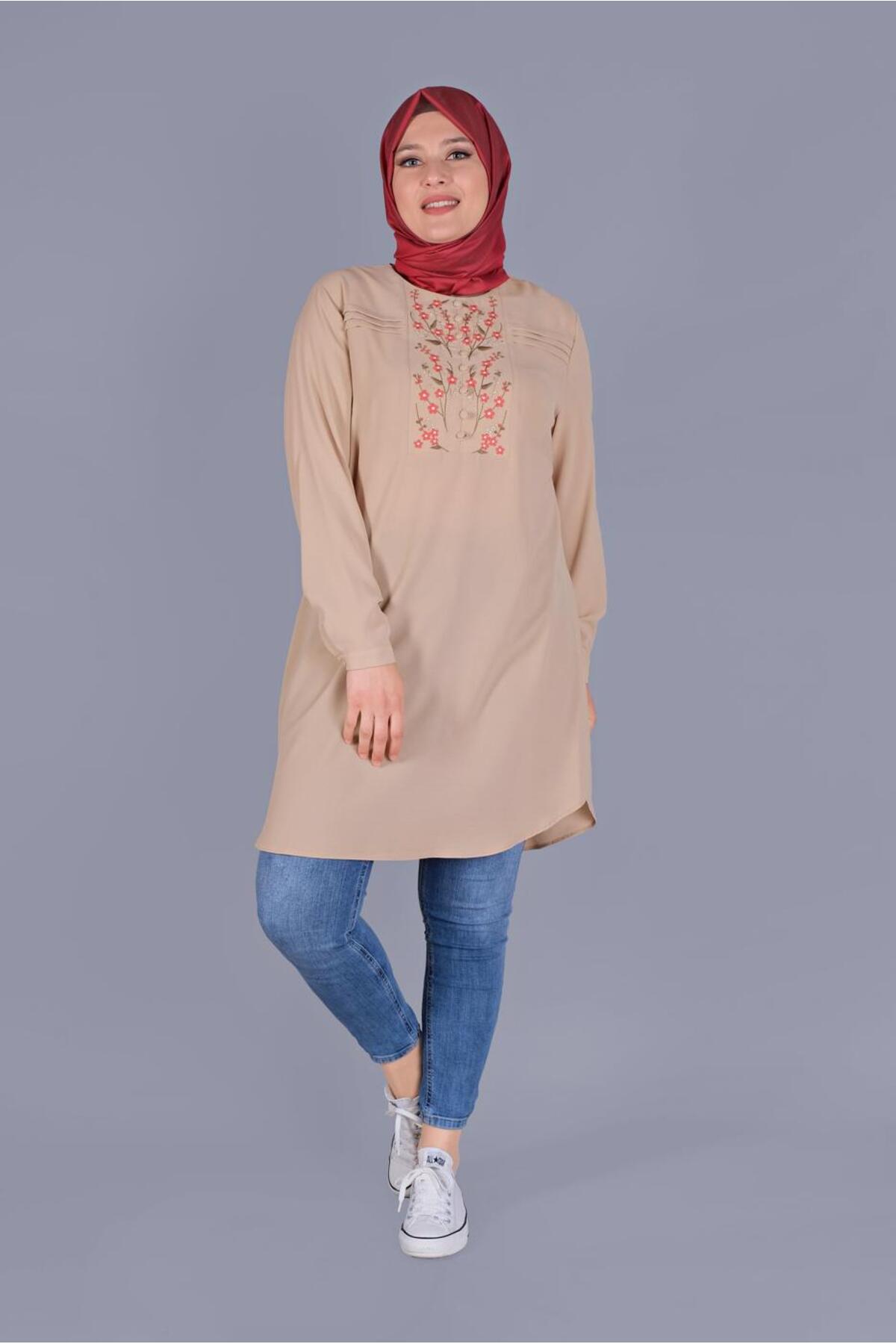 تونیک زنانه اسلیمی آستین بلند | آلوینا Alvina 20YTNK0020044