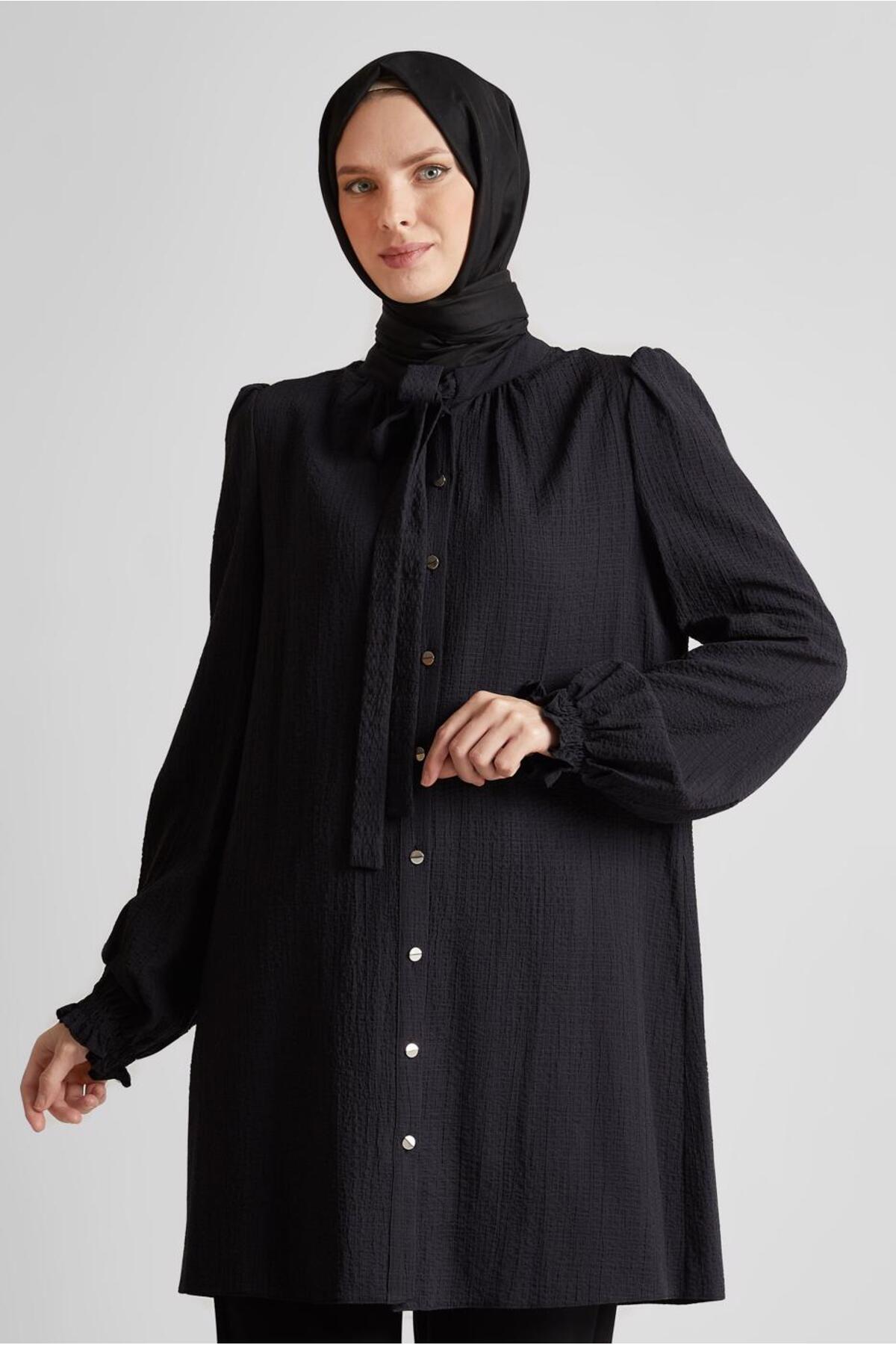 تونیک زنانه راسته آستین چین دار | آلوینا Alvina 25YTNK0045625