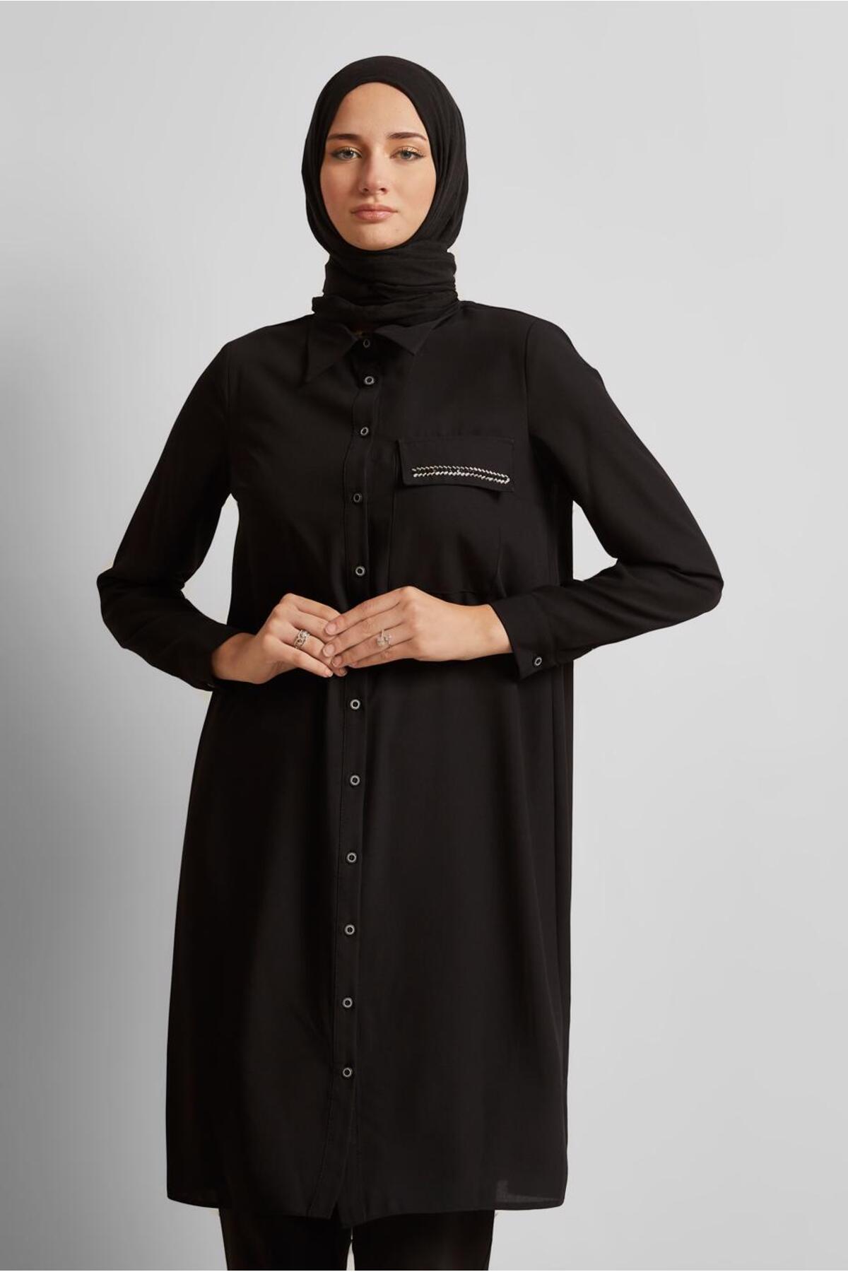 تونیک زنانه راسته آستین بلند | آلوینا Alvina 25YTNK0045611