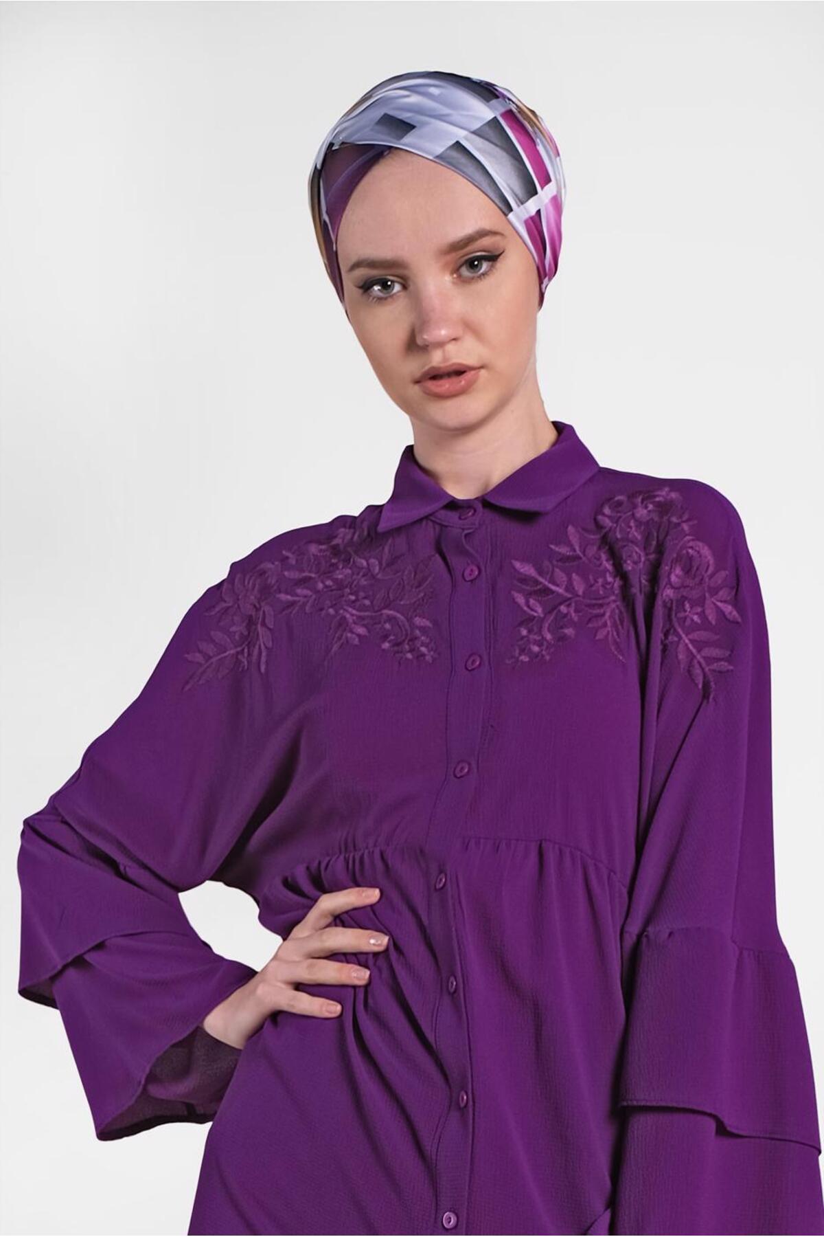 تونیک زنانه اسلیمی آستین بلند | آلوینا Alvina 19YTNK004444