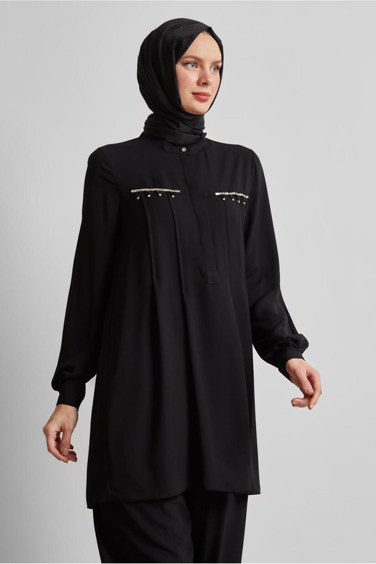 تونیک زنانه راسته آستین بلند | آلوینا Alvina 25YTNK0045494