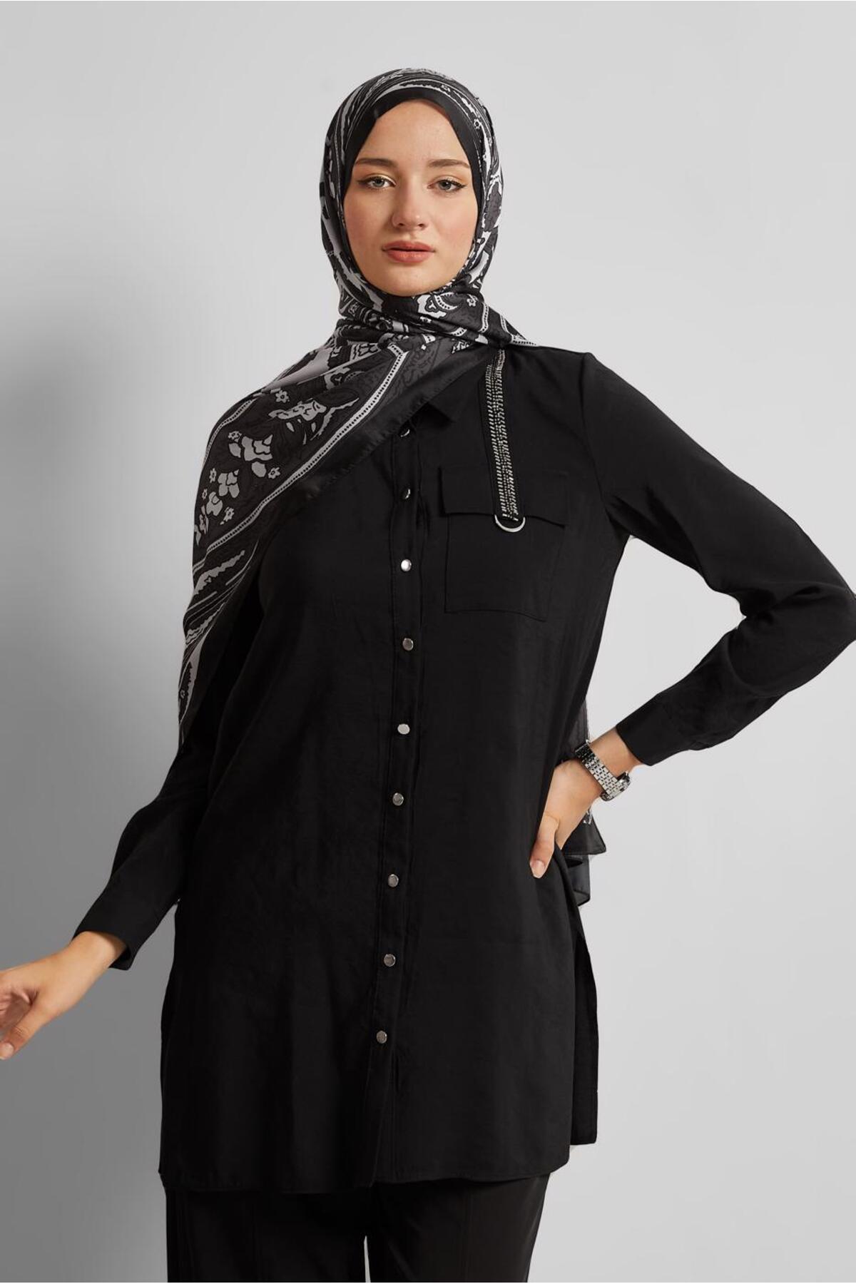 تونیک زنانه راسته آستین بلند | آلوینا Alvina 25YTNK0045623
