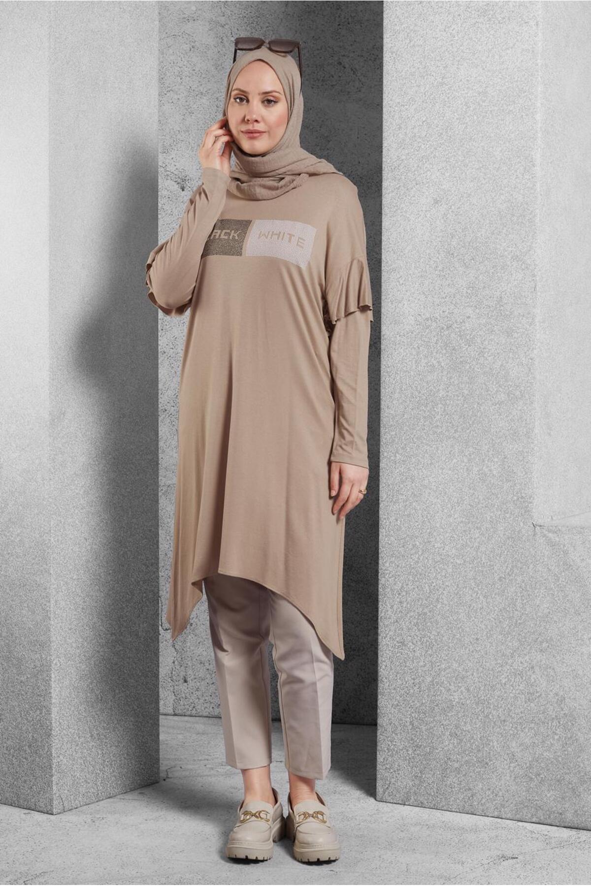 تونیک زنانه راسته آستین بلند | آلوینا Alvina 19YTNK004362