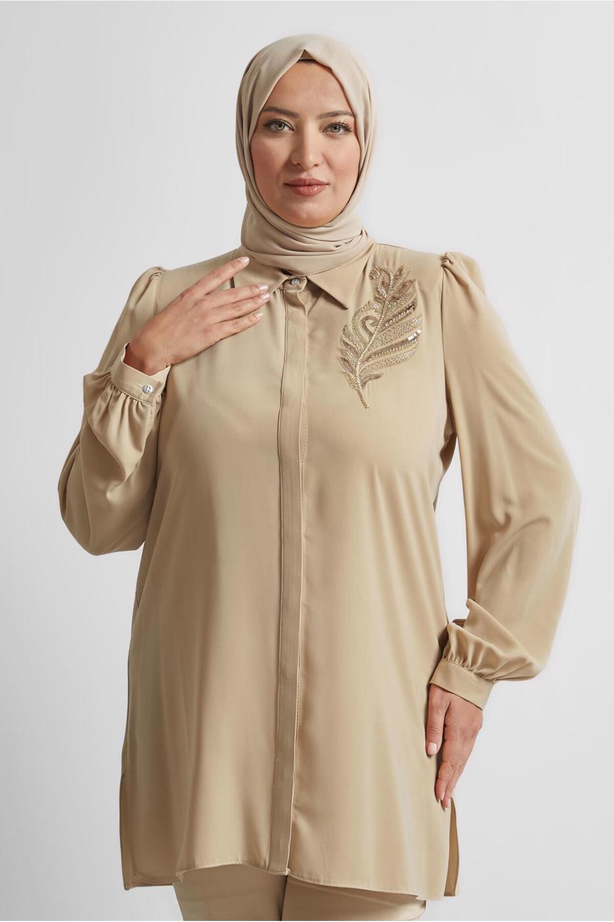 تونیک زنانه راسته آستین بلند | آلوینا Alvina 25YTNK0020714
