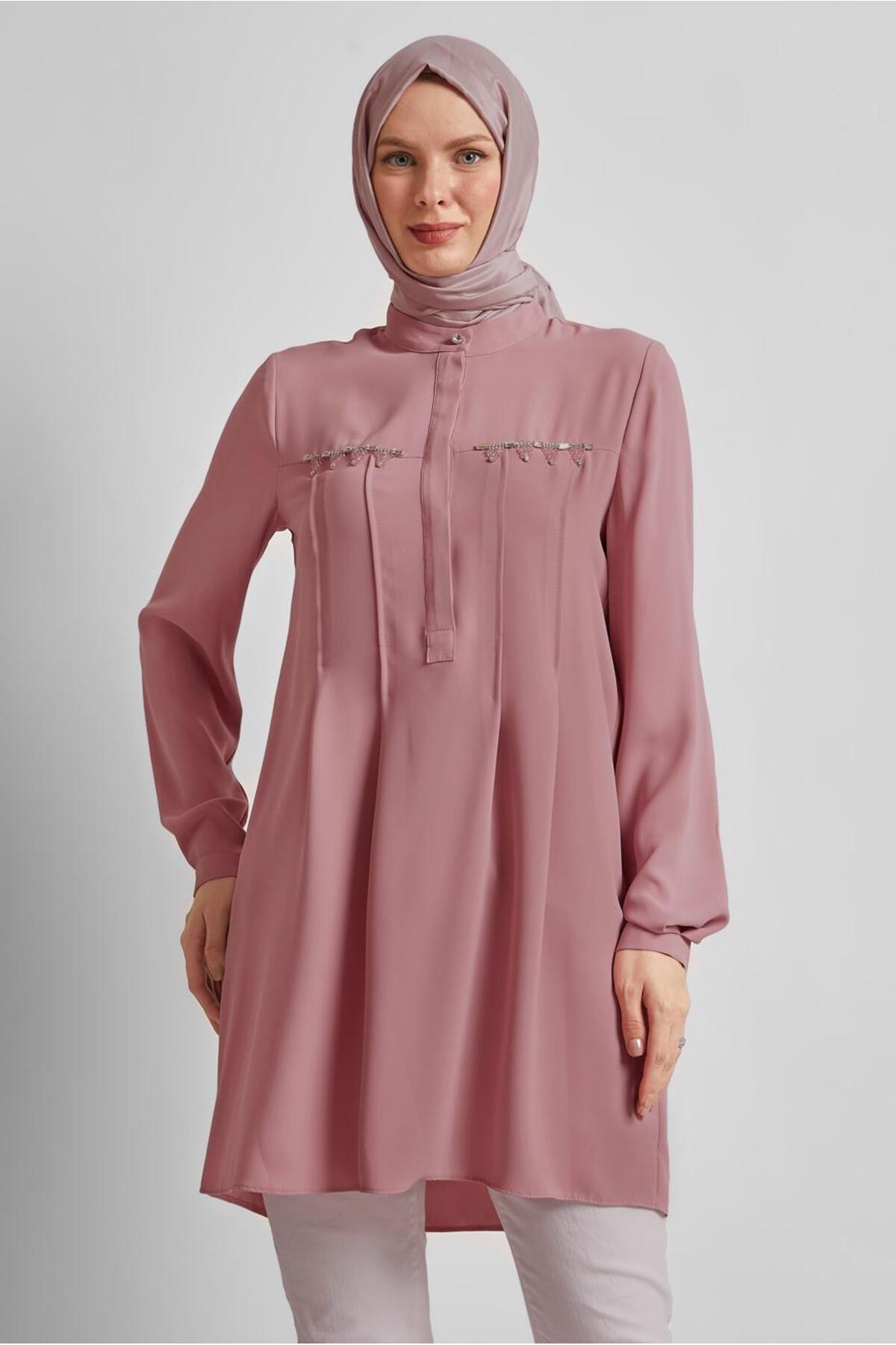 تونیک زنانه راسته آستین بلند | آلوینا Alvina 25YTNK0045494